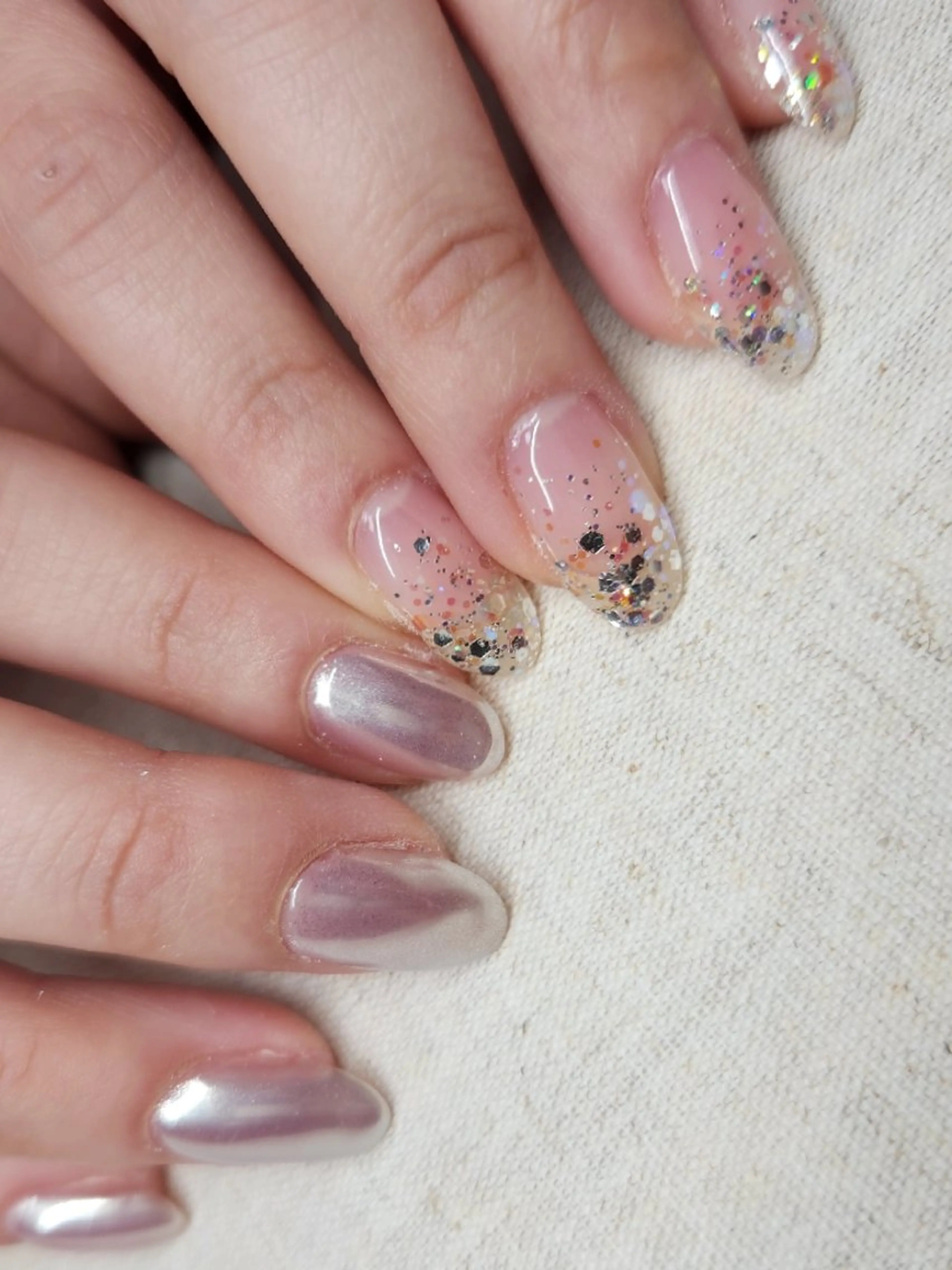 ネイル キラキラネイル ミラーネイル Non.中目黒nail所属・NailSalon  N.中目黒のネイルデザイン