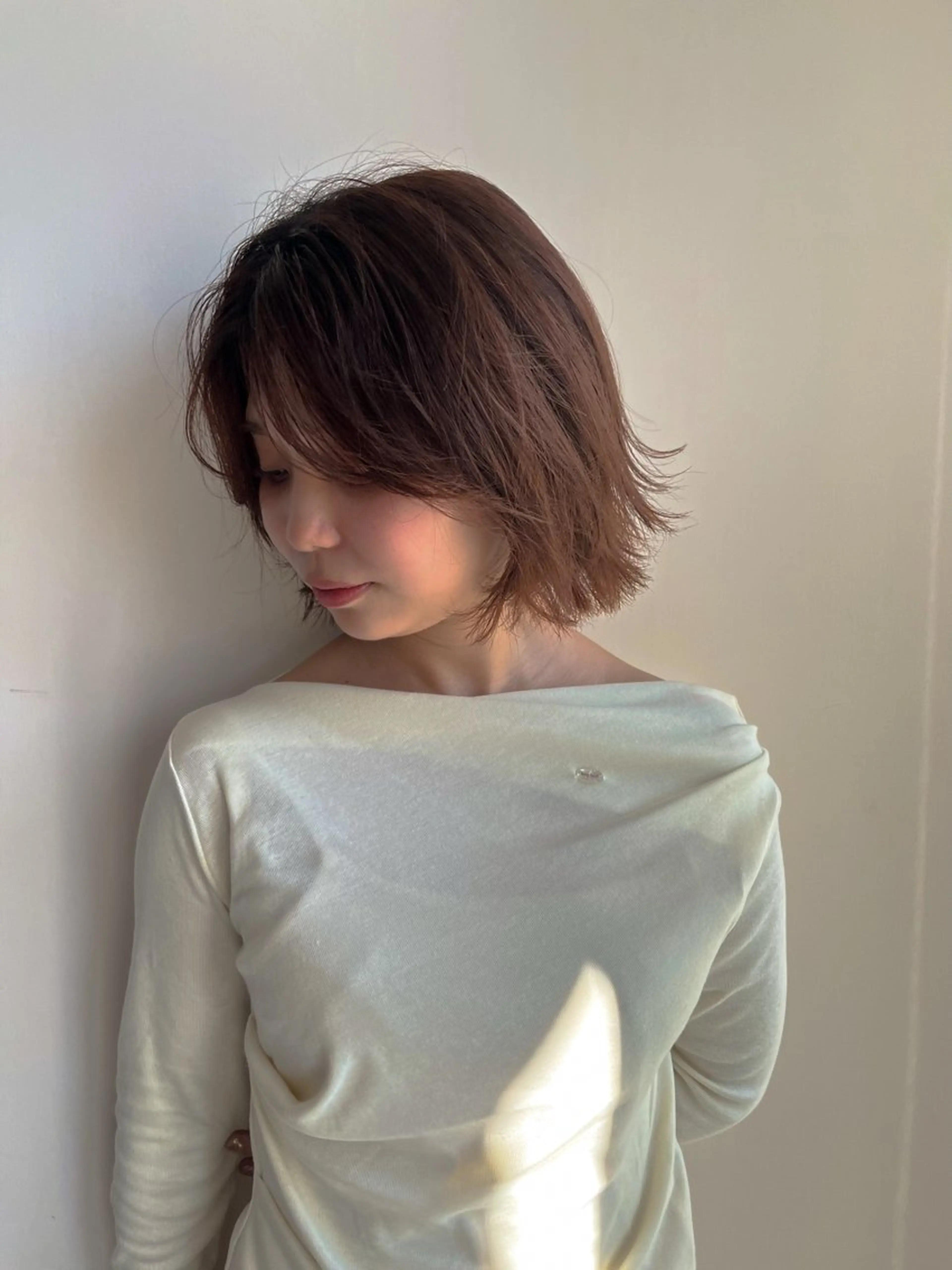 ミディアム 森綱 悠 /ボブ/ブリーチのヘアスタイル