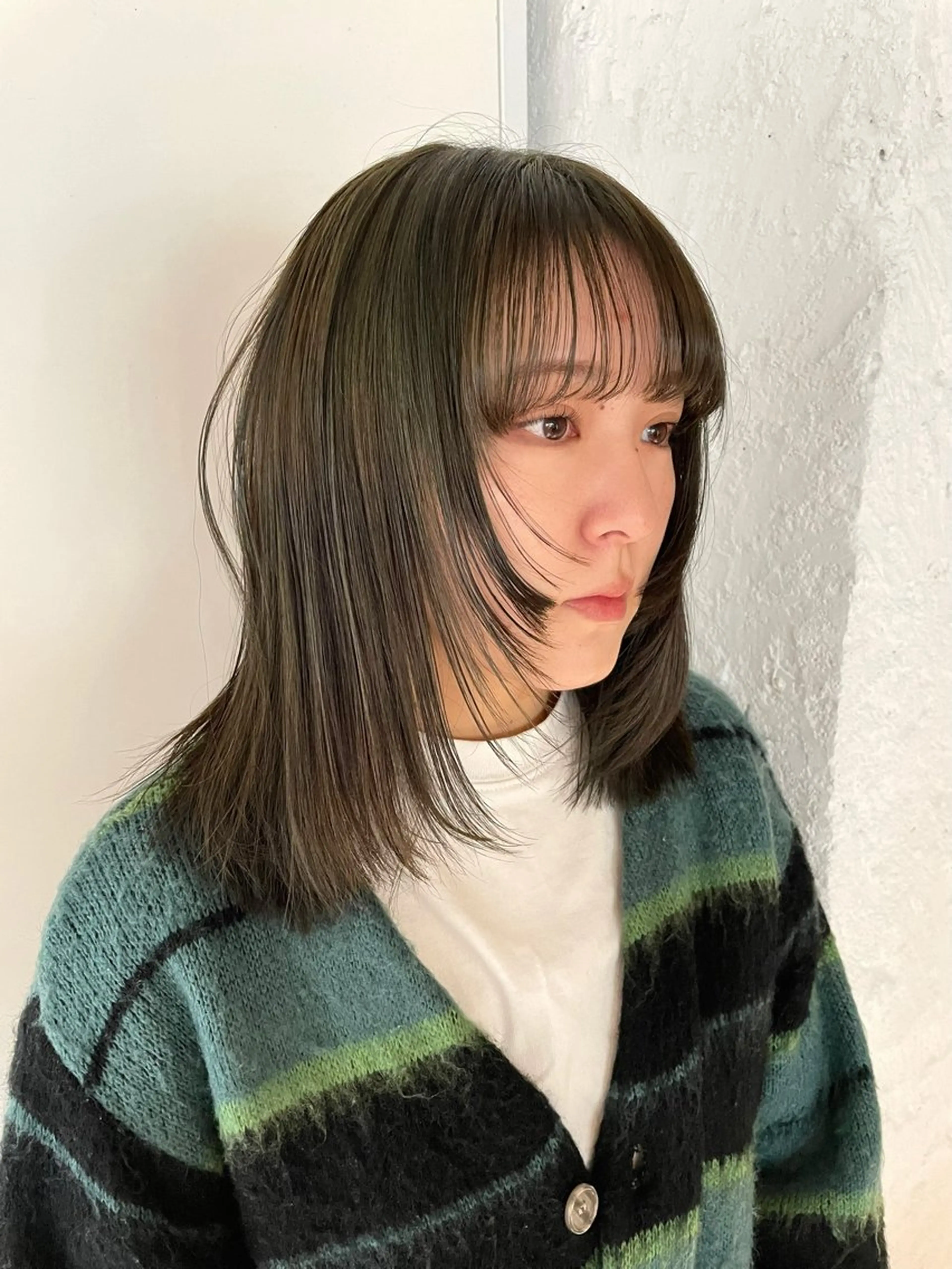 ミディアム 顔周りカット レイヤーカット ユウナ🎀レイヤー/ 暖色カラーのヘアスタイル