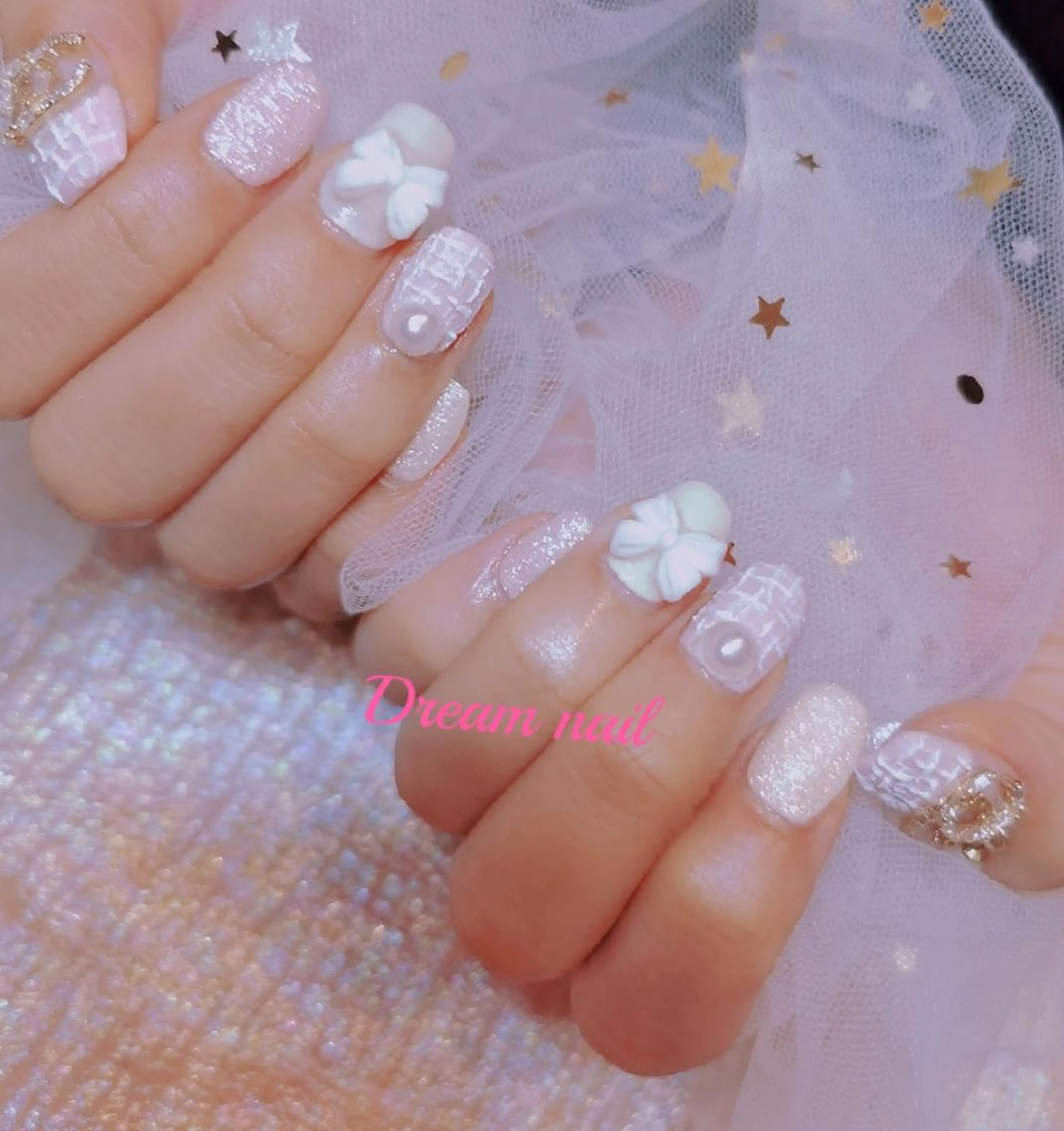 ネイル 韓国ネイル ハンドネイル ネイリストゆか💅 長さだし、深爪矯正のネイルデザイン