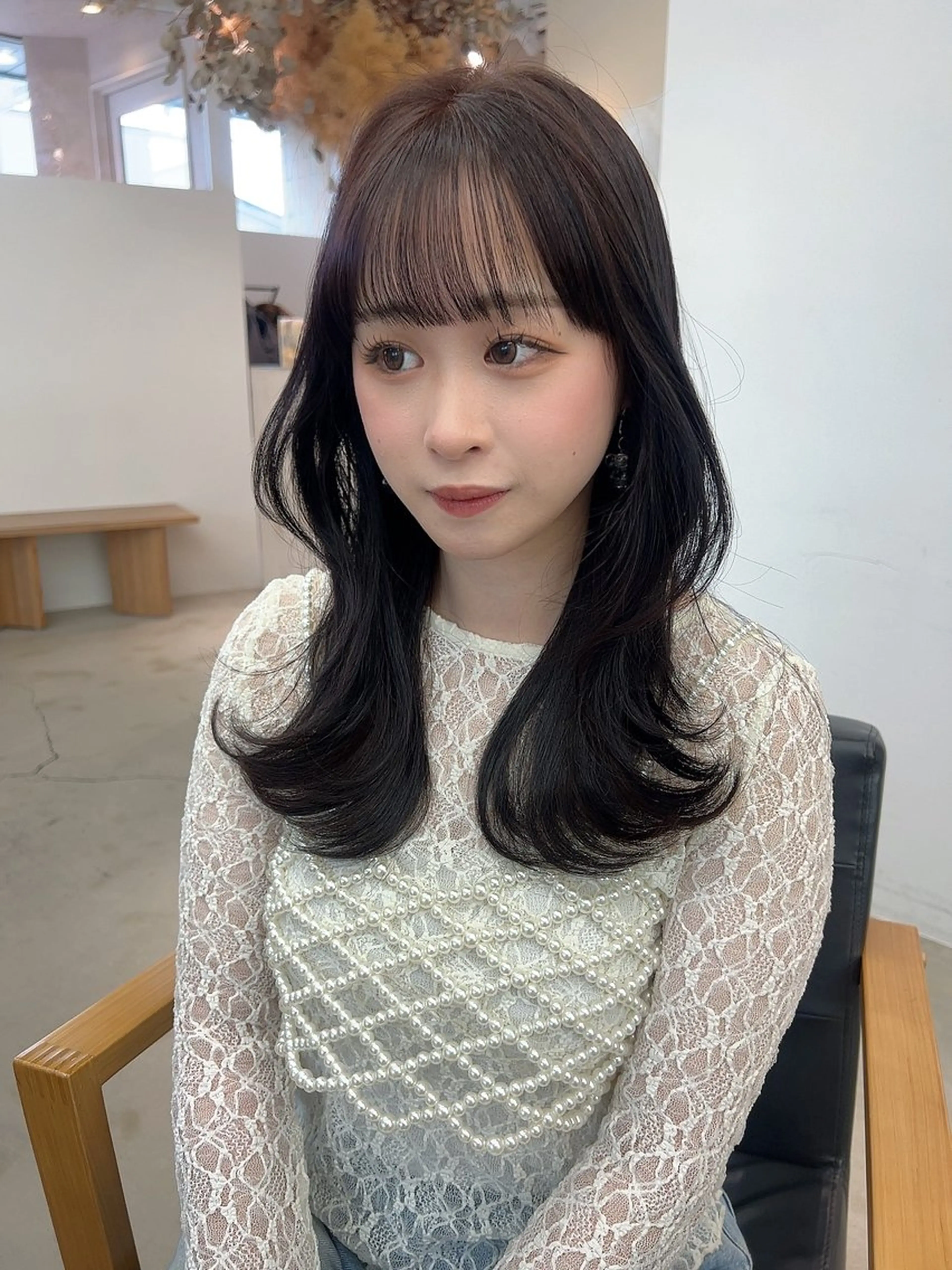 セミロング レイヤーカット カット ヘアカラー トリートメント vince. moekoのヘアスタイル