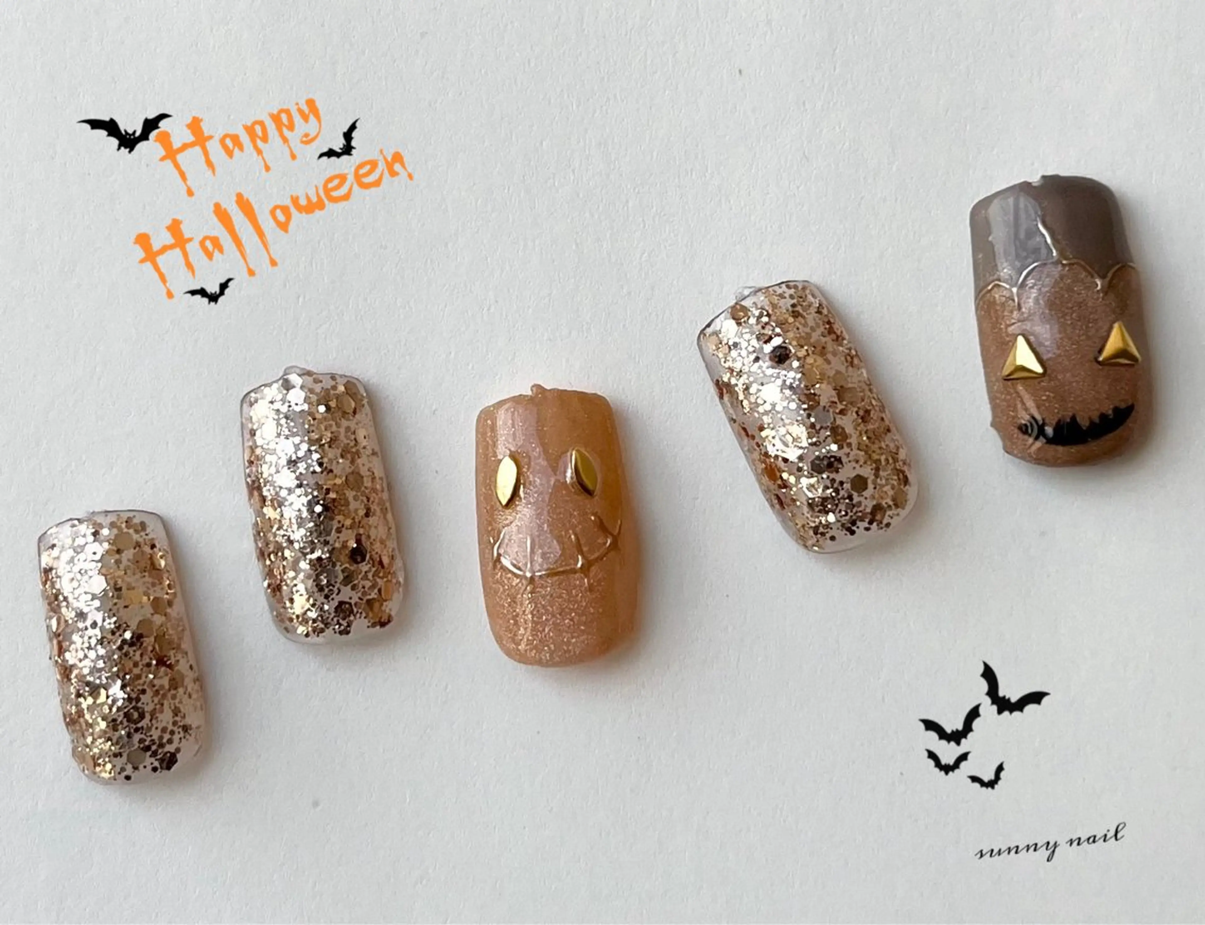 ネイル ハロウィン マグネットネイル sunny nailのネイルデザイン
