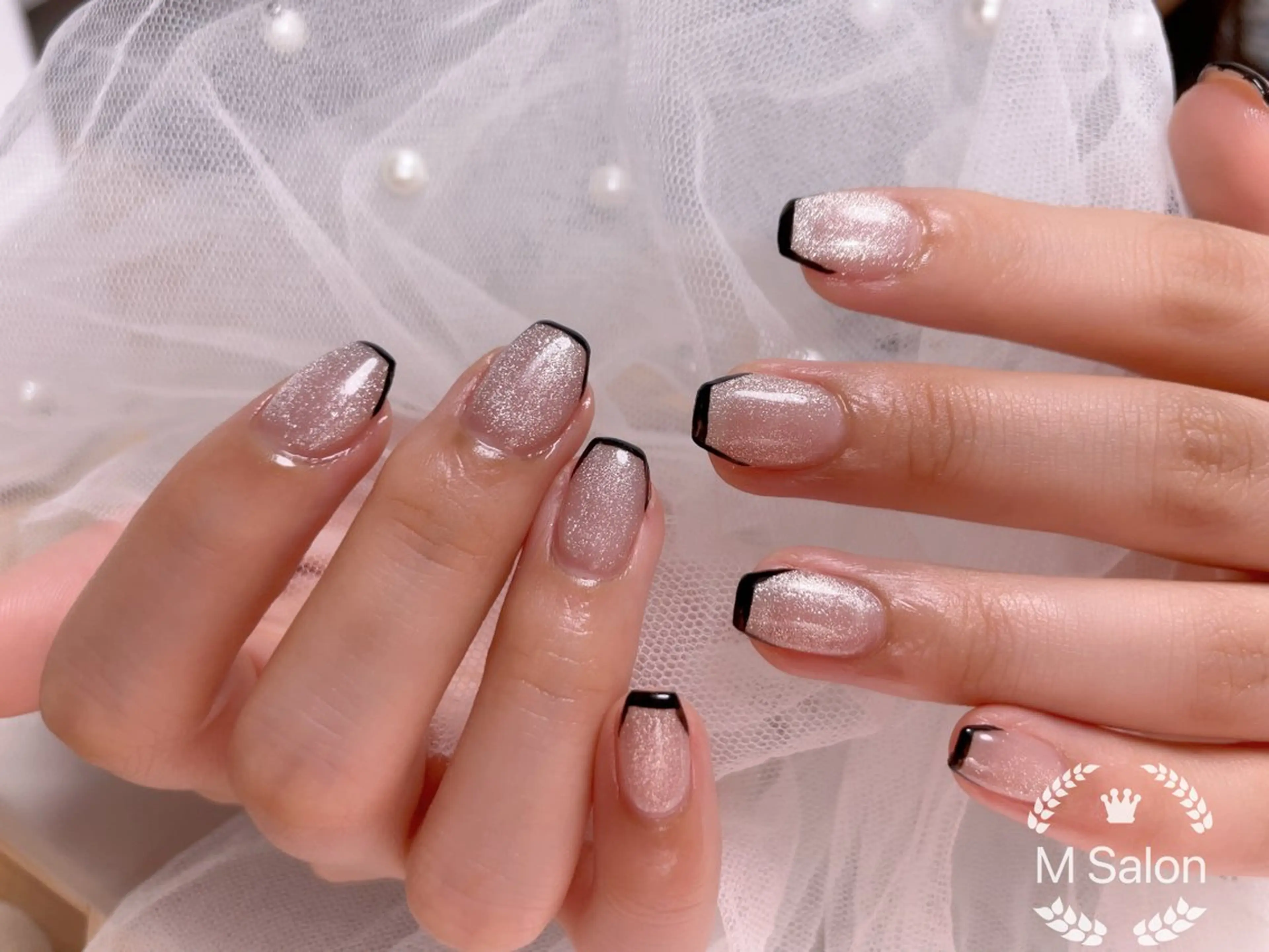 ネイル フレンチネイル マグネットネイル ニュアンスネイル オフィスネイル ワンカラーネイル ハンドネイル Mnail _KKのネイルデザイン