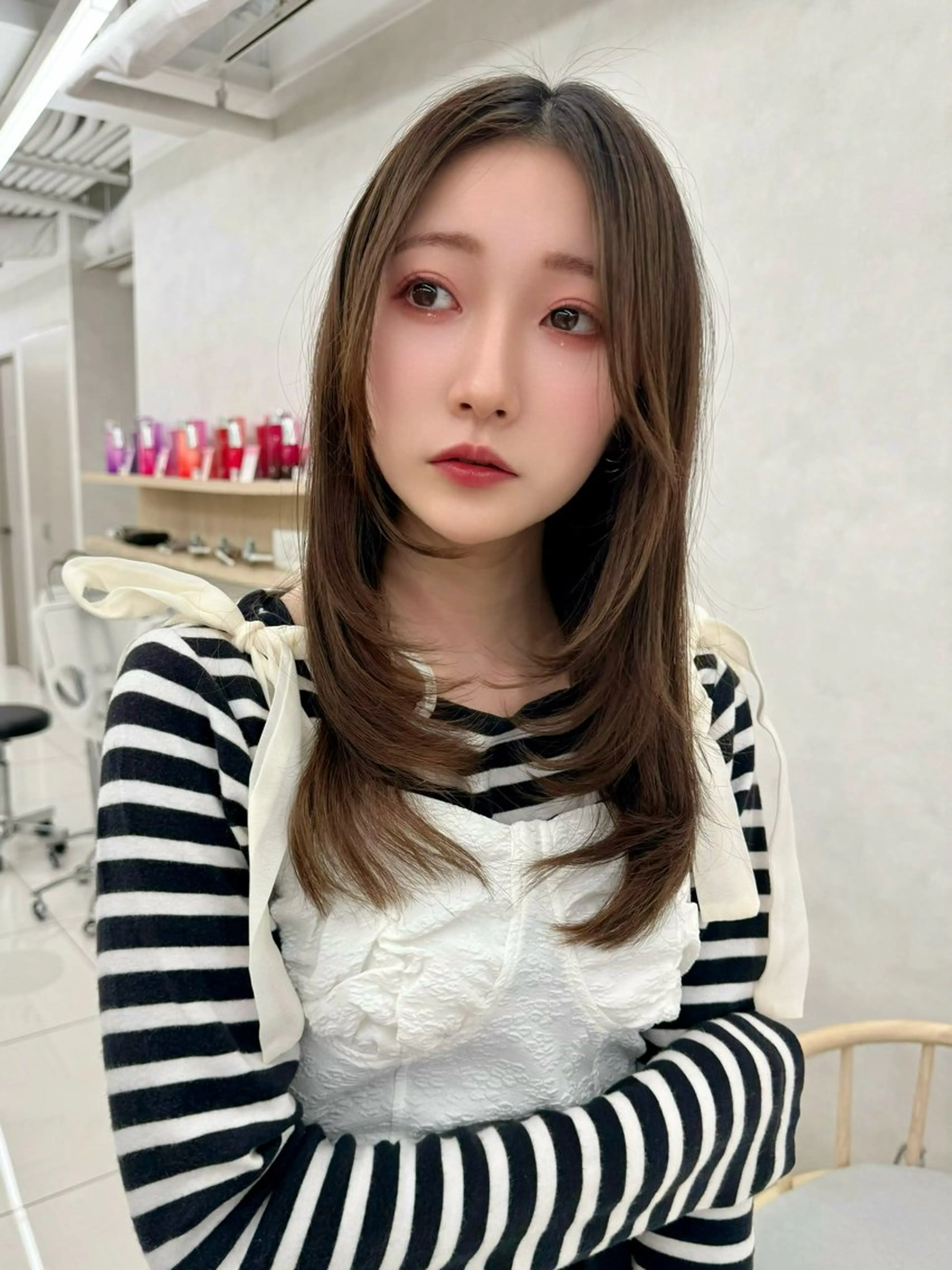 ロング レイヤー/韓国/ 顔周り/しんやのヘアスタイル