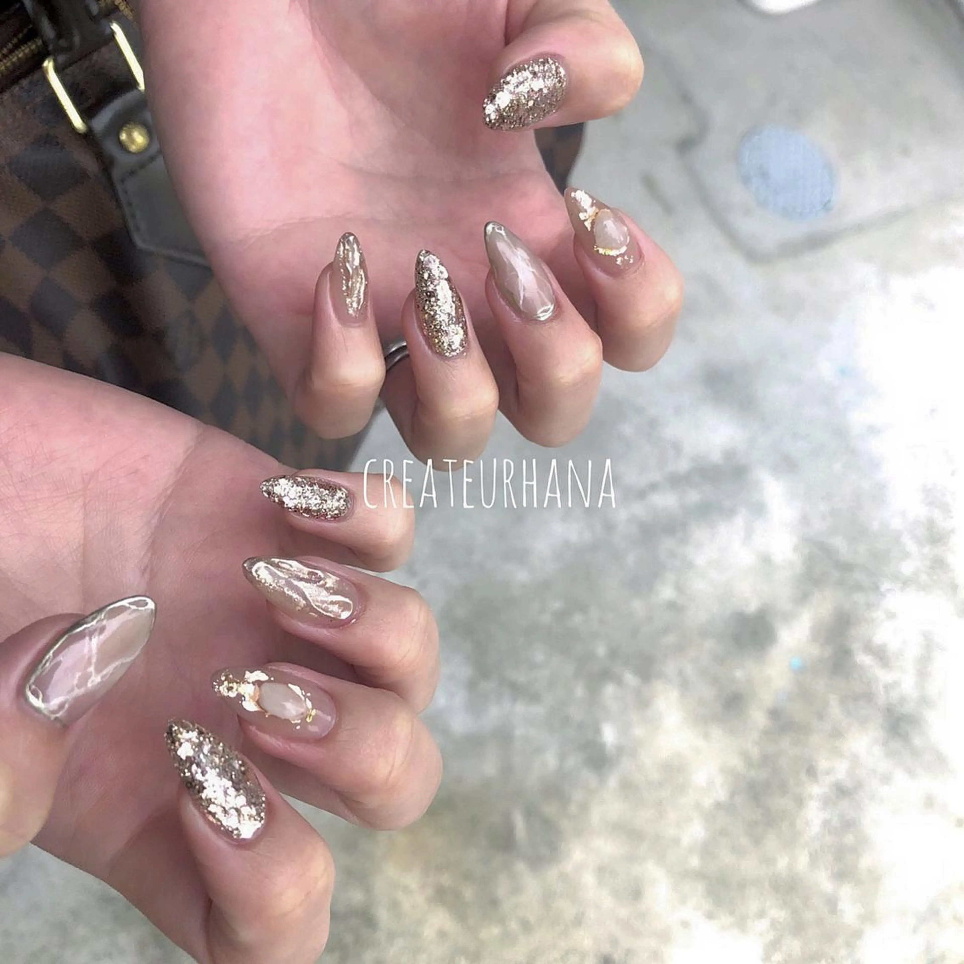 ネイル ハンドネイル クレアトゥール華 都賀店所属・三橋 結菜のネイルデザイン