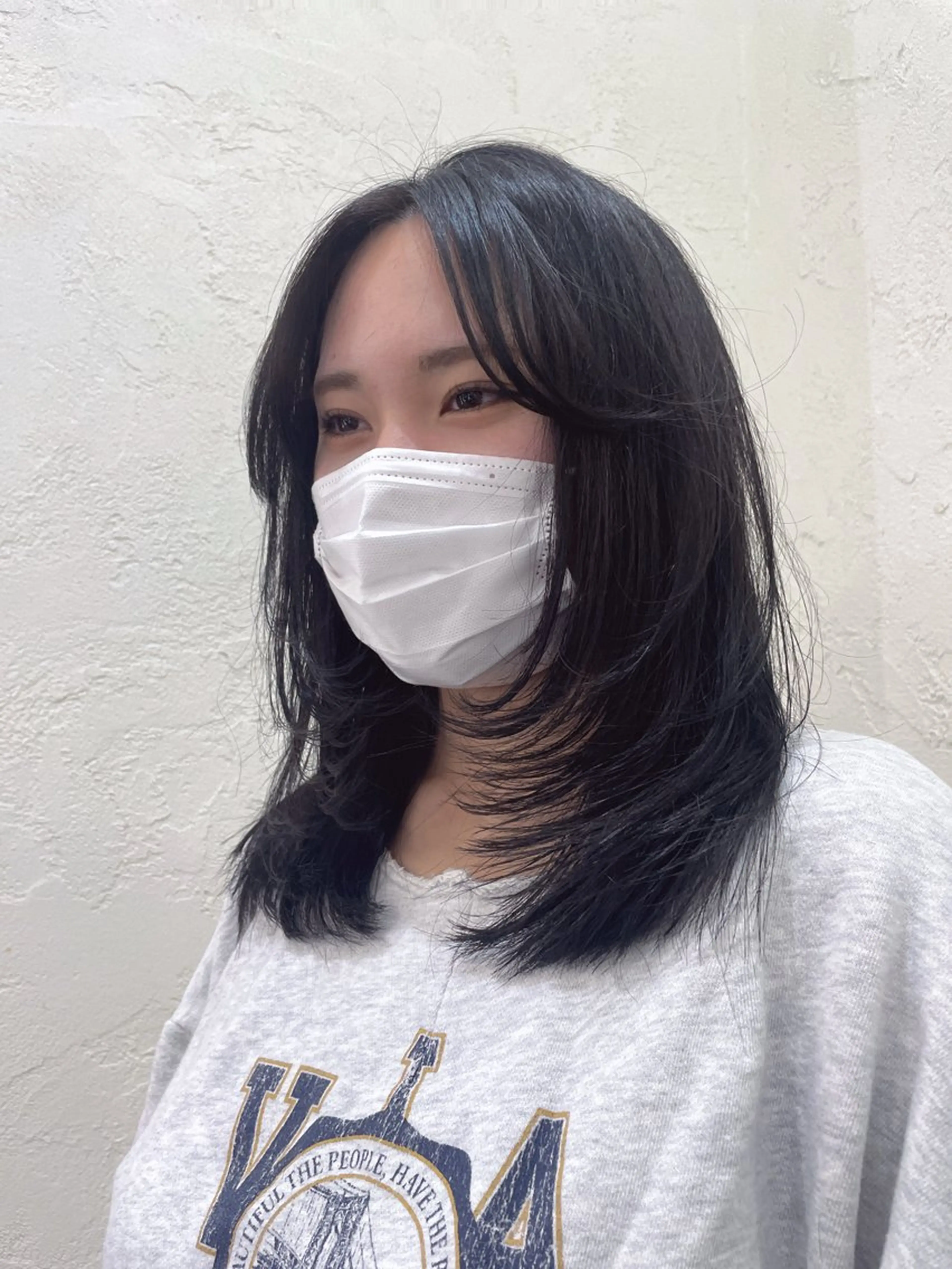 セミロング 顔周りカット lift by mag所属・ユナ ナチュラル／透明感のヘアスタイル