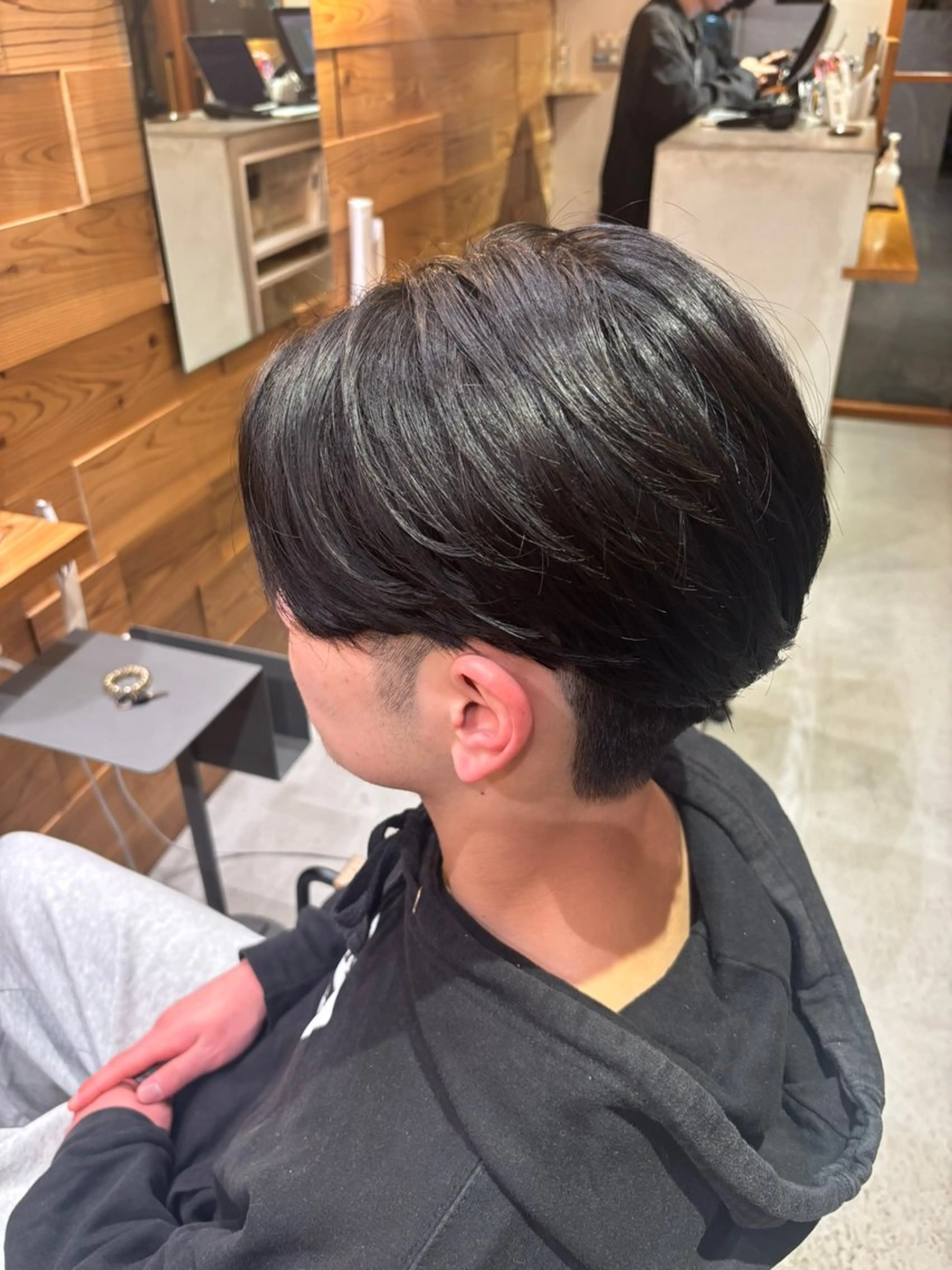 ショート パーマ メンズ フェザーパーマ メンズパーマ ショート.ボブ/ ナチュラルカラー咲月のヘアスタイル