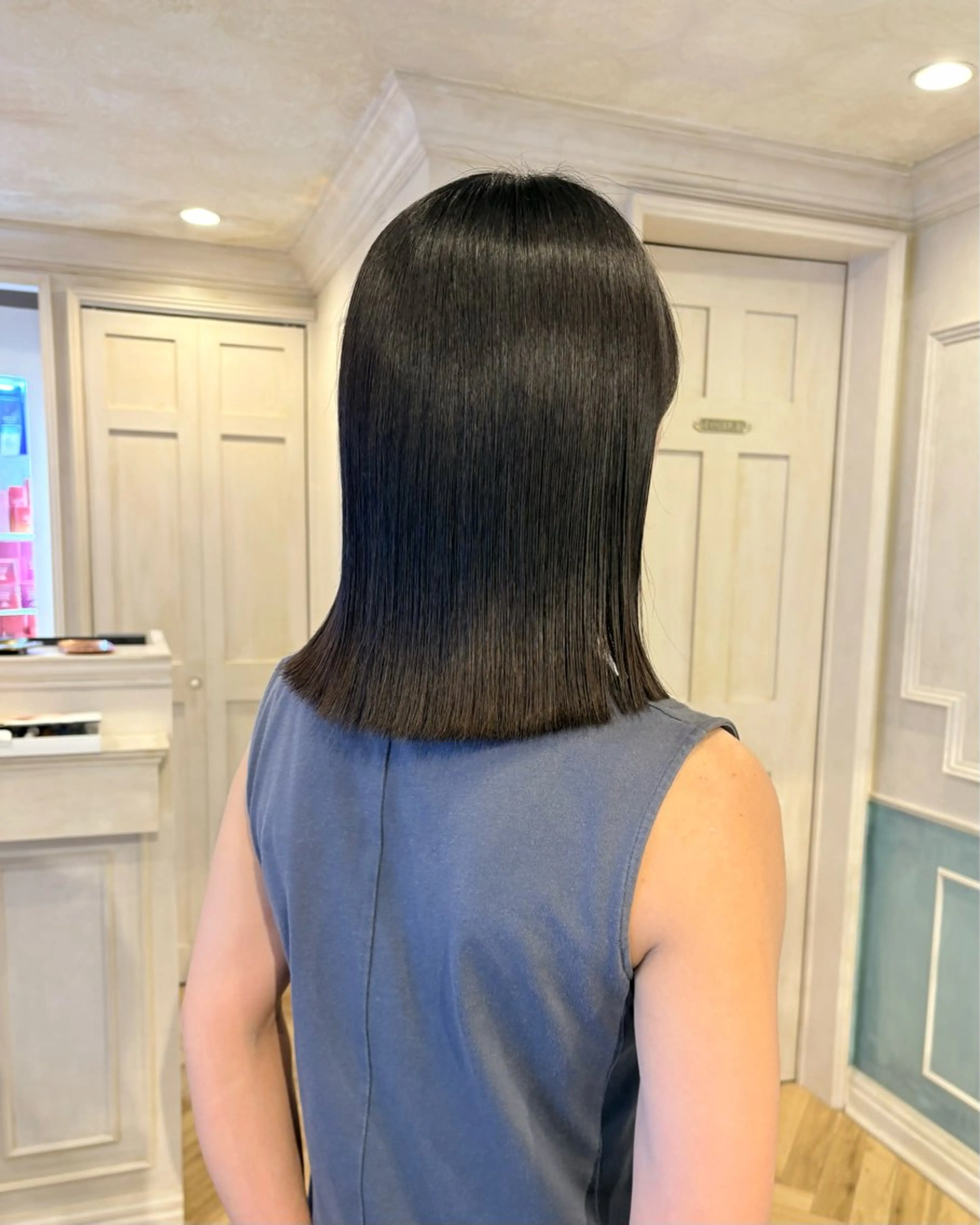 ミディアム カット 縮毛矯正 トリートメント ナチュラル×透明感 /kazutoのヘアスタイル