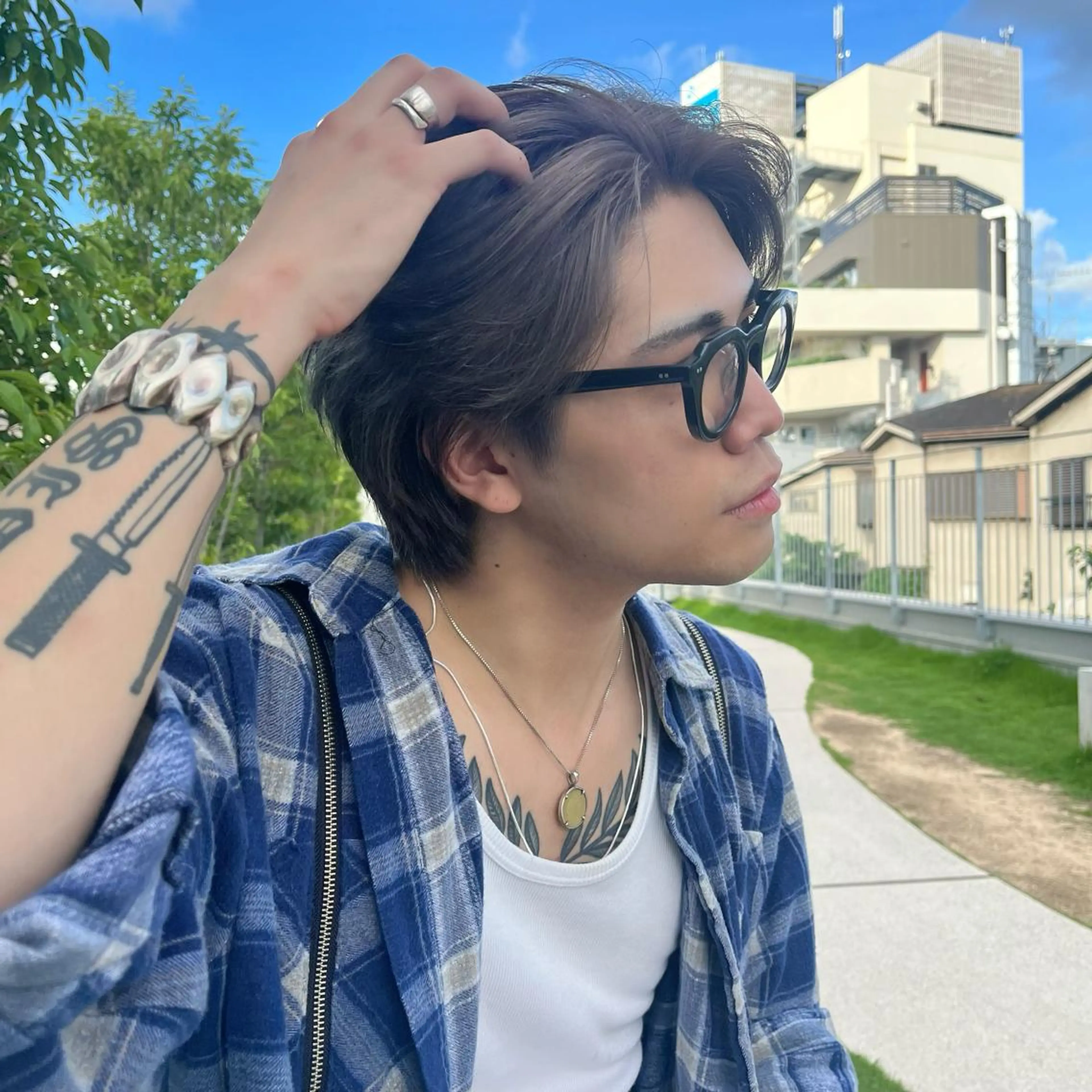 ショート カラー メンズ ボブハイトーン🦖 デザインMAMIのヘアスタイル