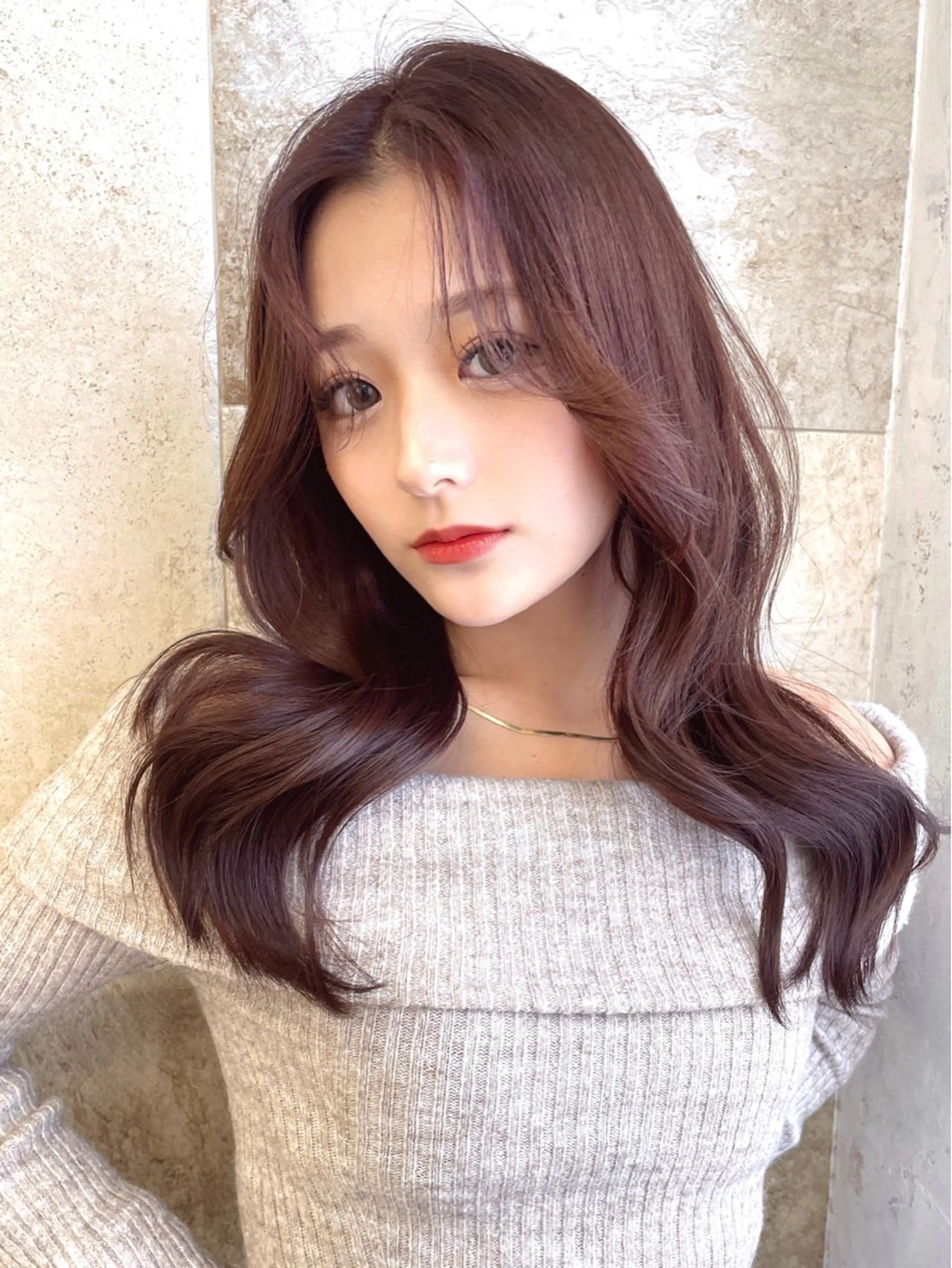 ロング カット ヘアカラー Kanami/韓国風 /艶カラーのヘアスタイル