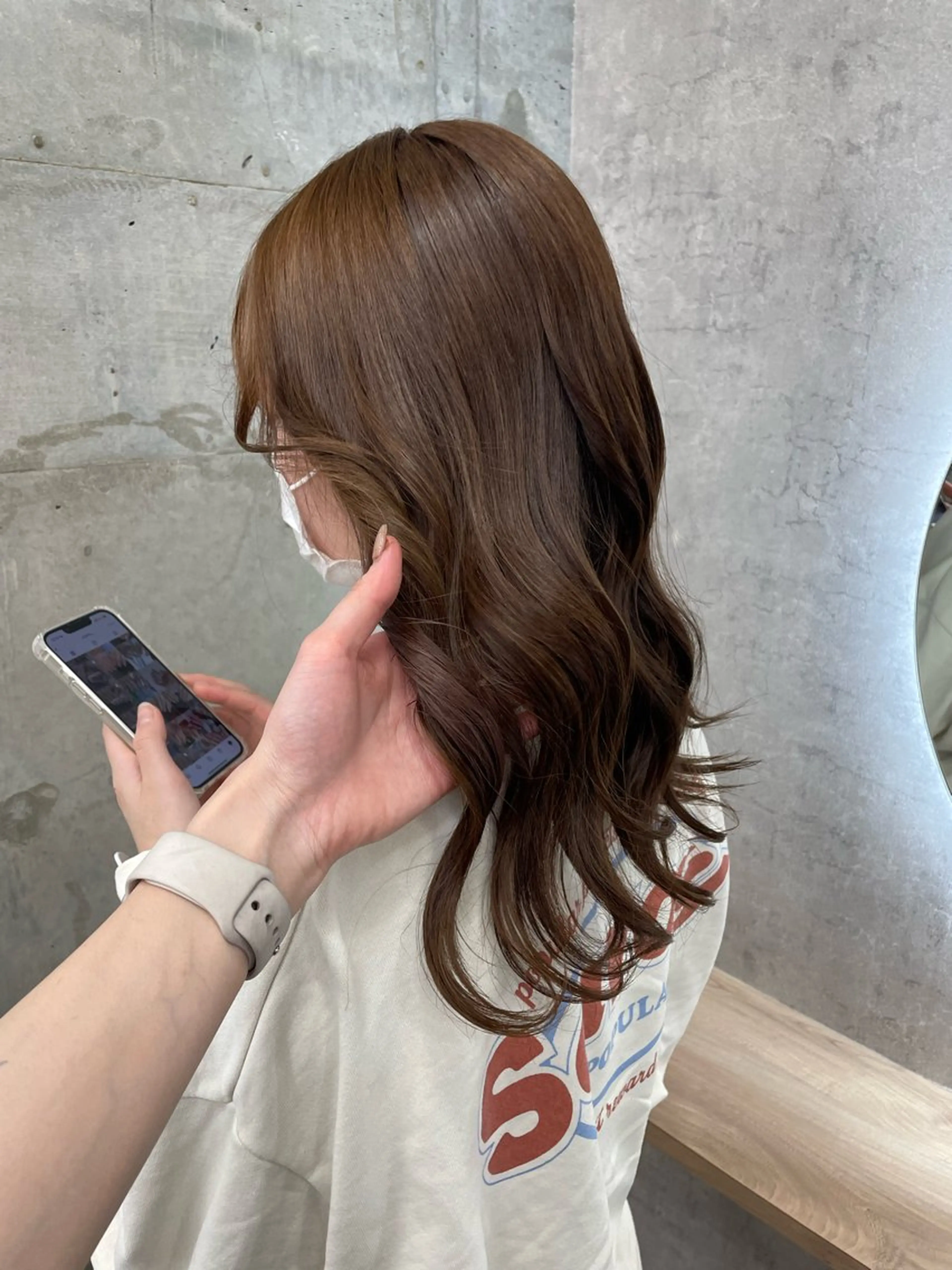 セミロング カラー ベージュカラー ブリーチ ブリーチなしカラー ヘアカラー ブリーチ/ベージュ 💕/momoaのヘアスタイル