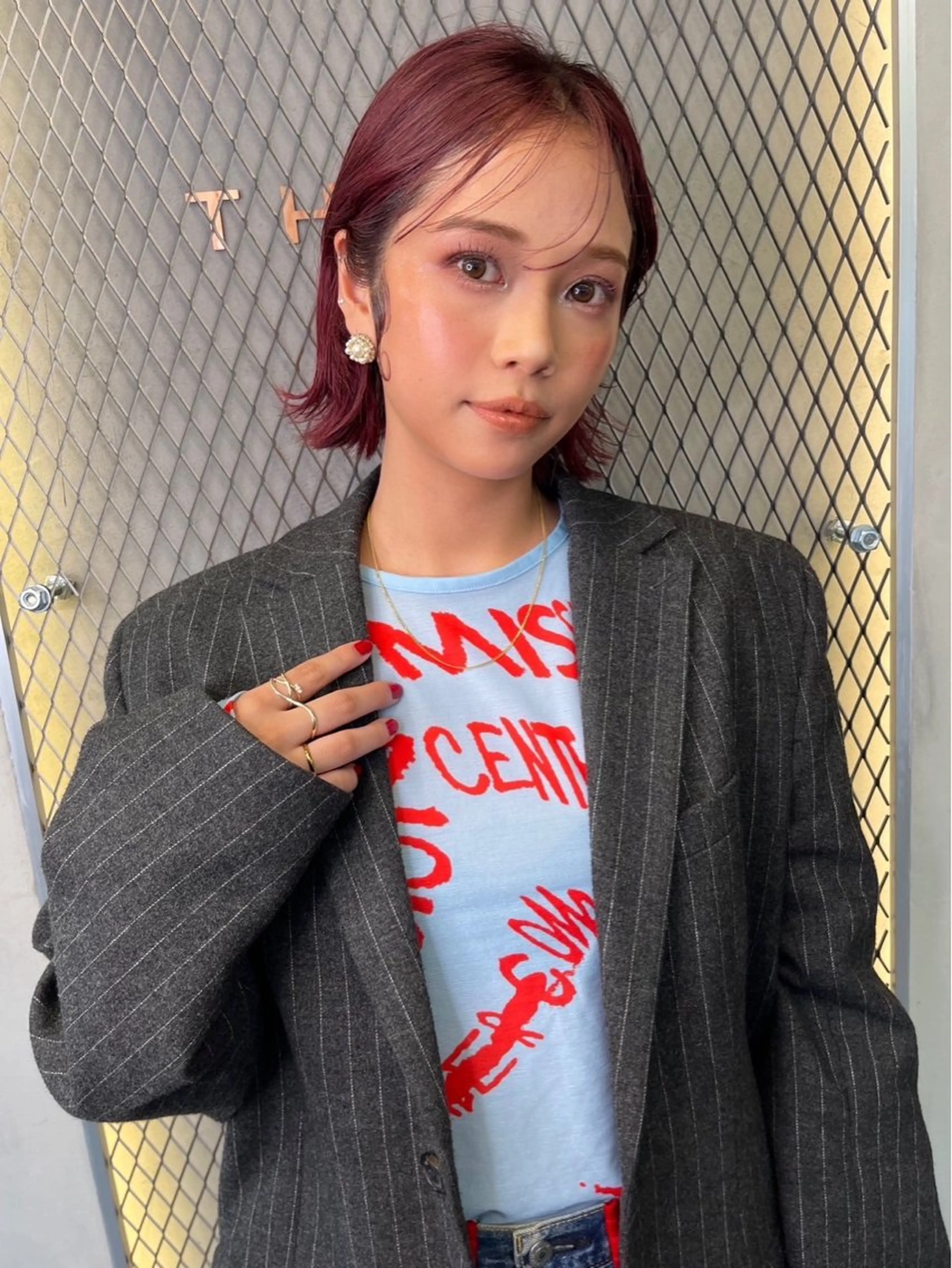 ミディアム カラー ヘアカラー Haru/THREE …by velvetのヘアスタイル