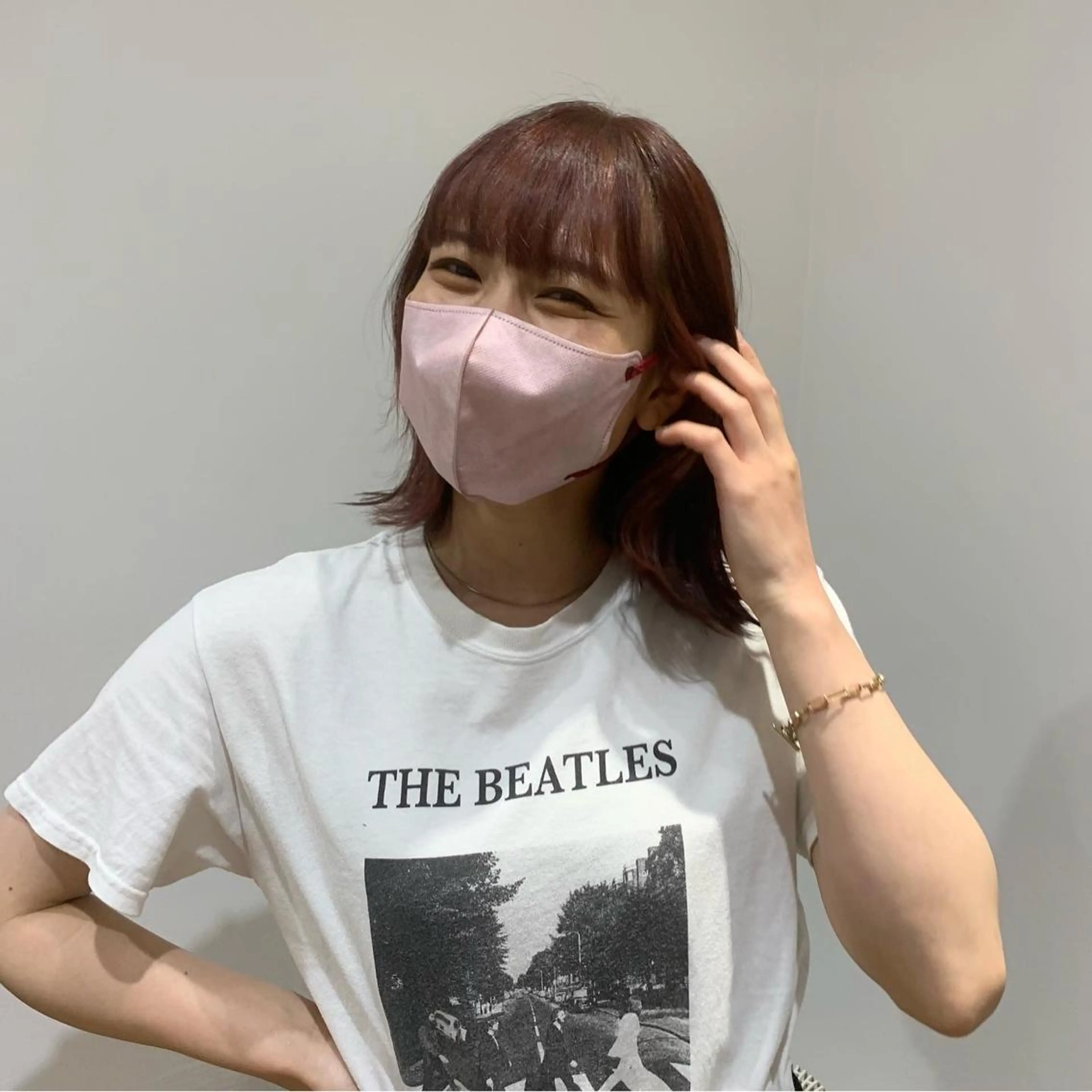 ミディアム カラー イヤリングカラー インナーカラー ㅤㅤㅤㅤㅤㅤㅤㅤㅤㅤ 彩衣のヘアスタイル