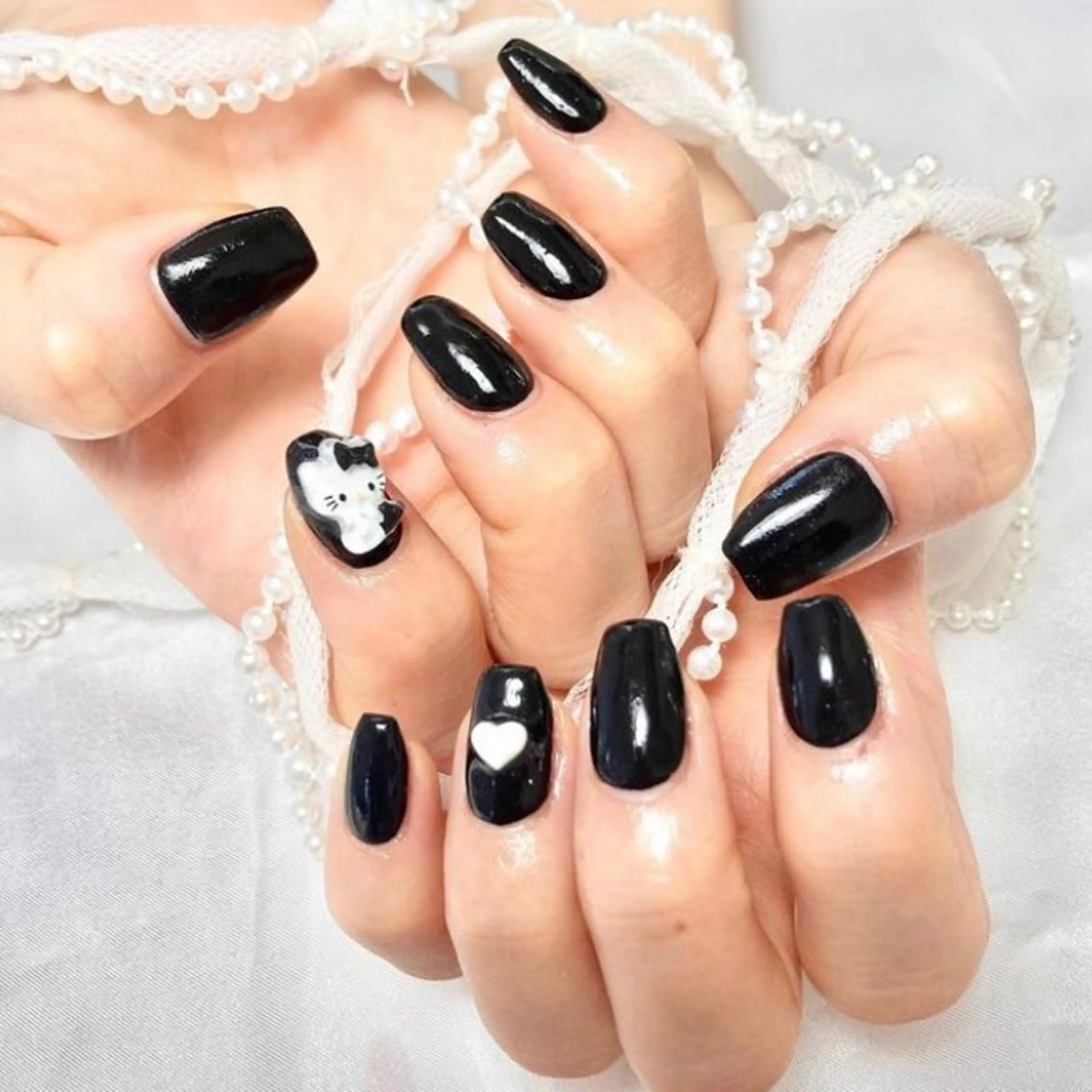 ネイル アートネイル オーロラネイル べっ甲ネイル ブルー ボルドー ハンドネイル 韓国ネイルサロン Miuのネイルデザイン