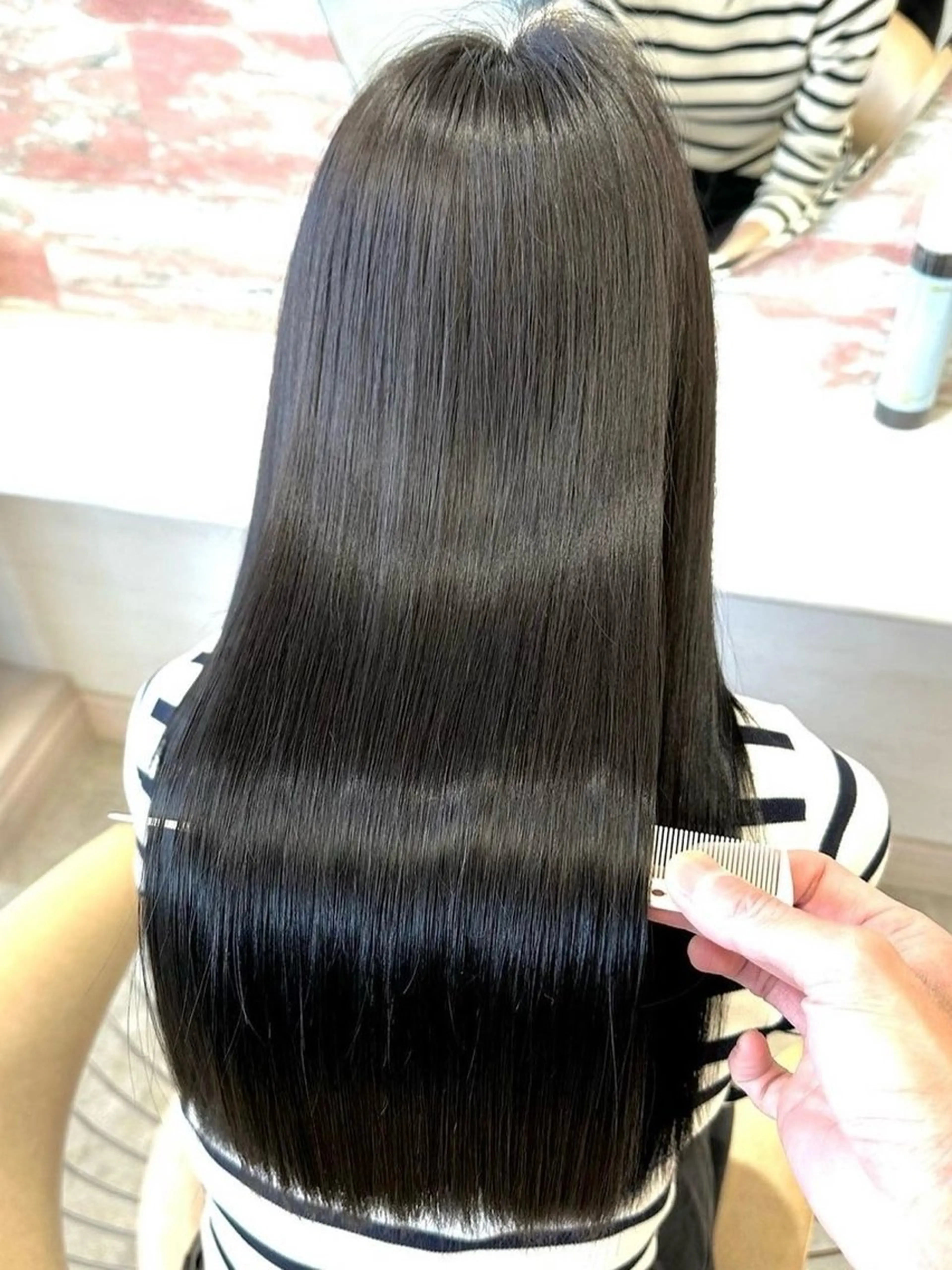 ロング カット 縮毛矯正 トリートメント 佐京春奈/縮毛矯正 髪質改善/美髪カラーのヘアスタイル