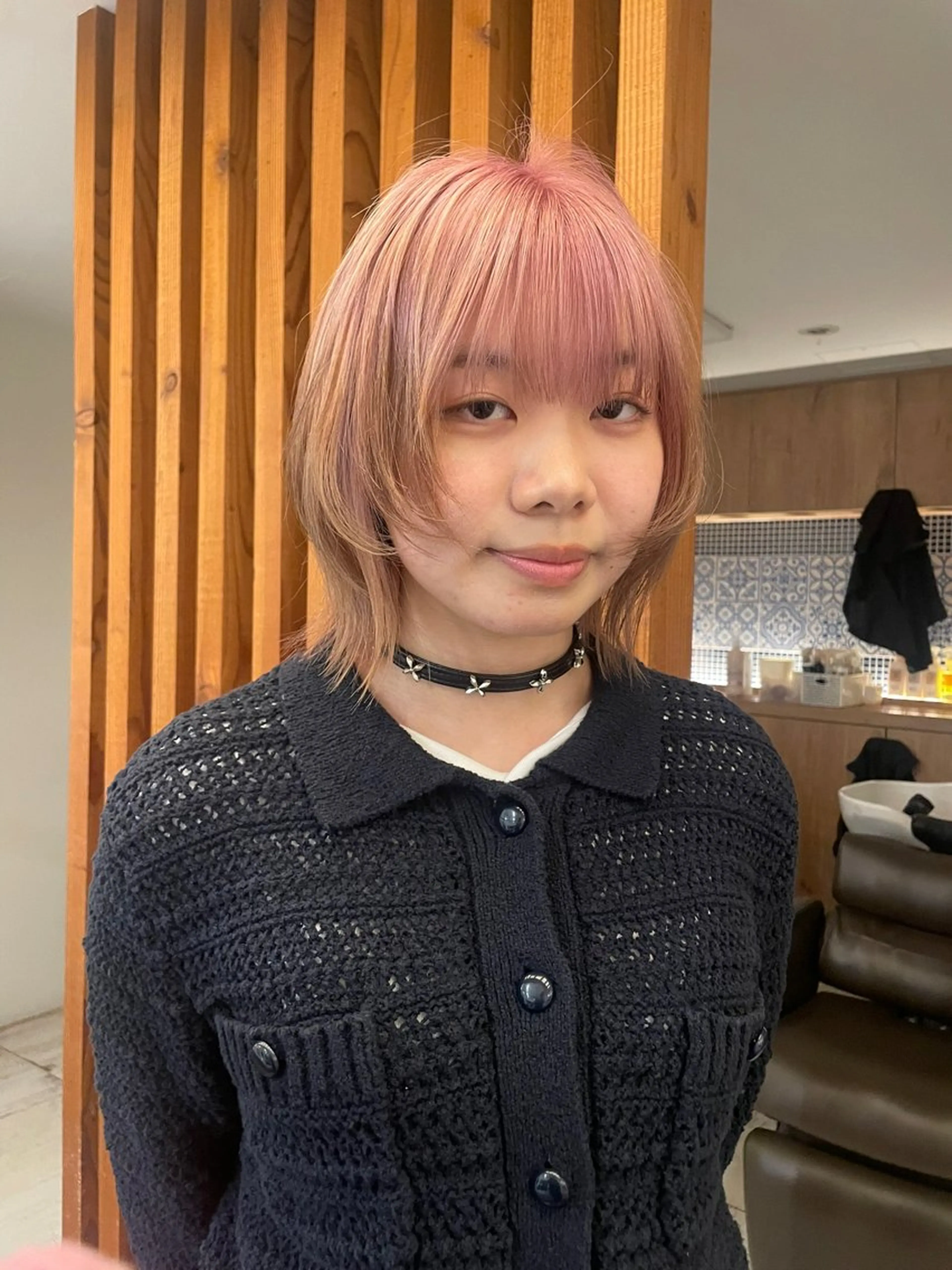 ミディアム カラー ベージュカラー ピンクカラー ヘアカラー リカ/ハイトーン ・オリーブ🍀のヘアスタイル