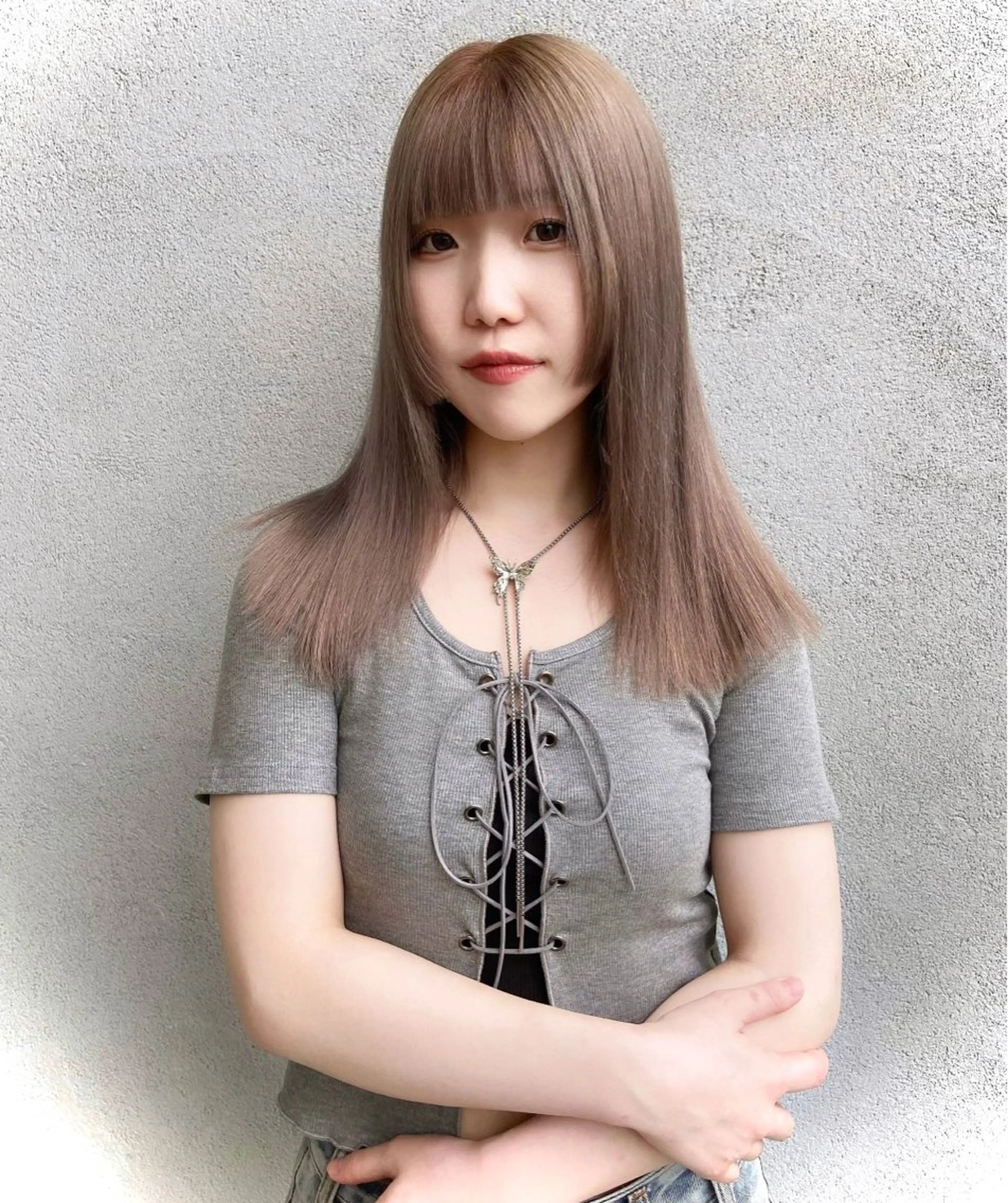 セミロング 韓国風ヘア トリートメント SOYON nanamiのヘアスタイル