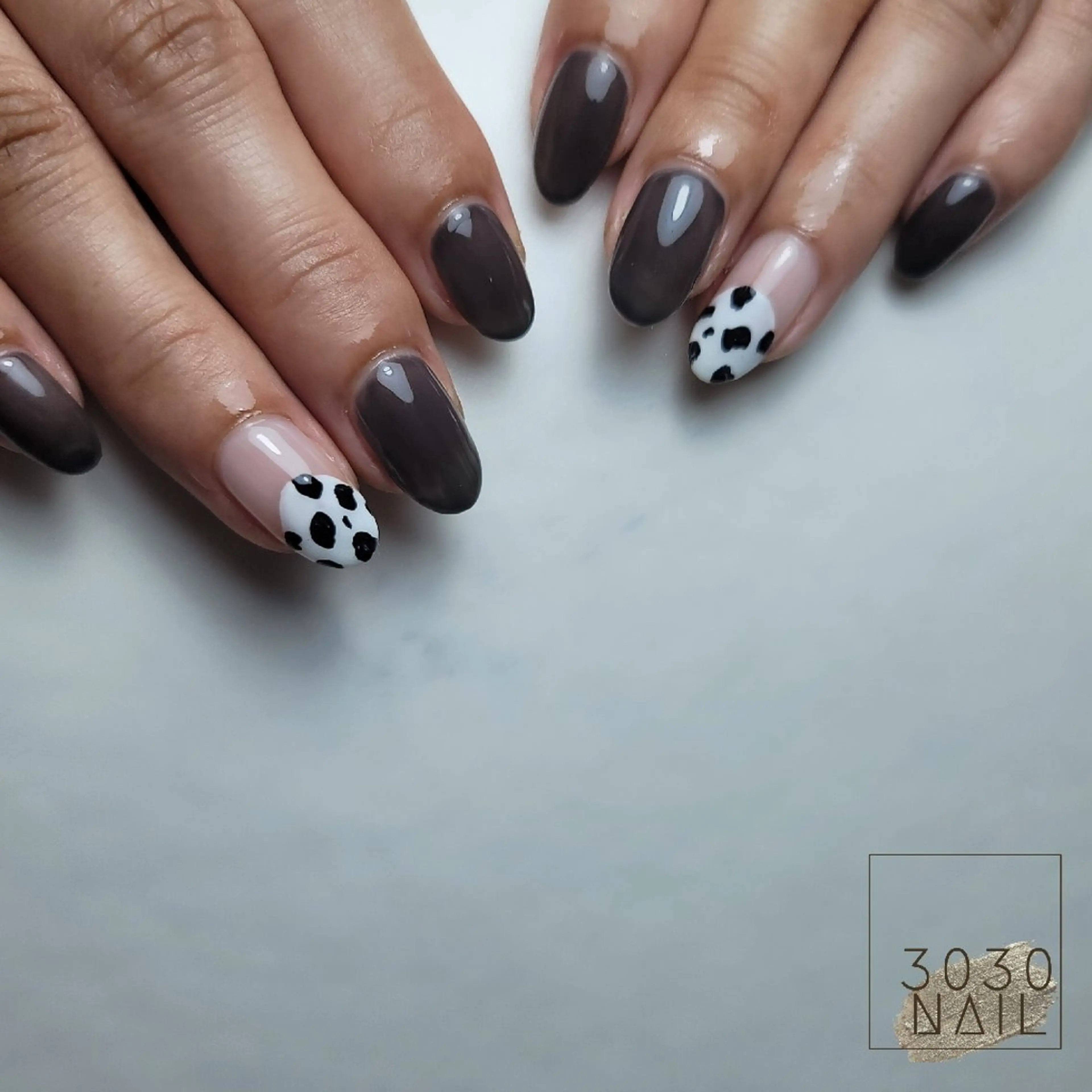 ネイル アニマル柄 フットネイル ニュアンスネイル シンプルネイル ネイリスト riiisaのネイルデザイン