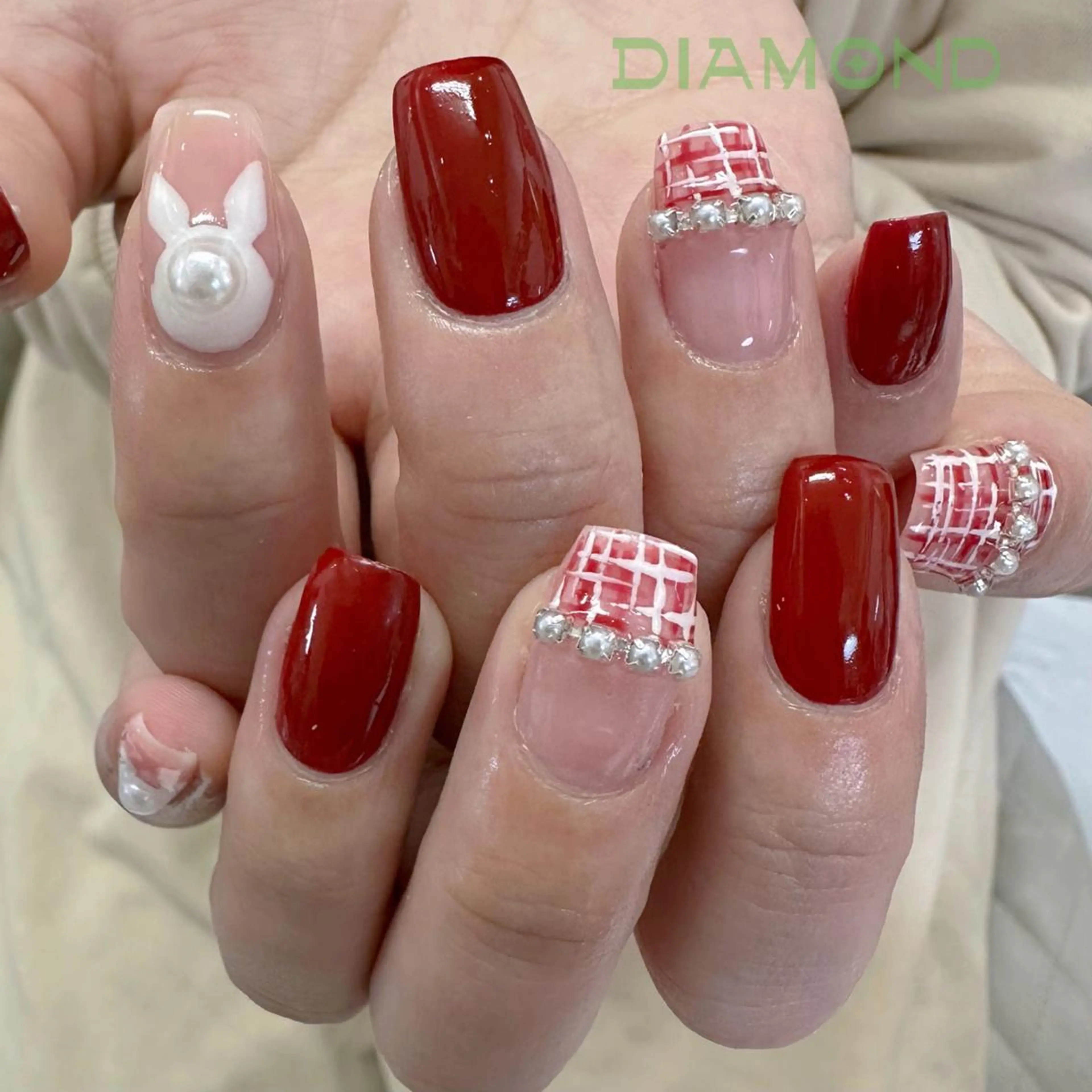 ショート ハンドネイル Diamond ✨のネイルデザイン