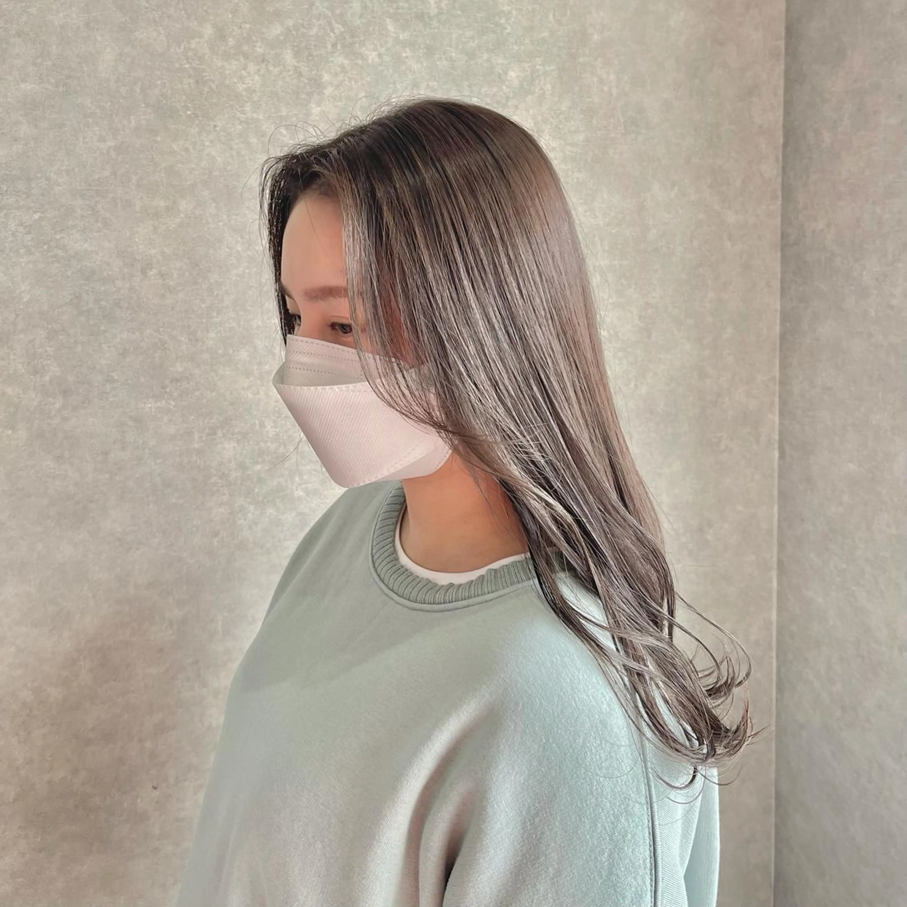 ミディアム カラー カット ヘアカラー トリートメント mood tatemachiのヘアスタイル