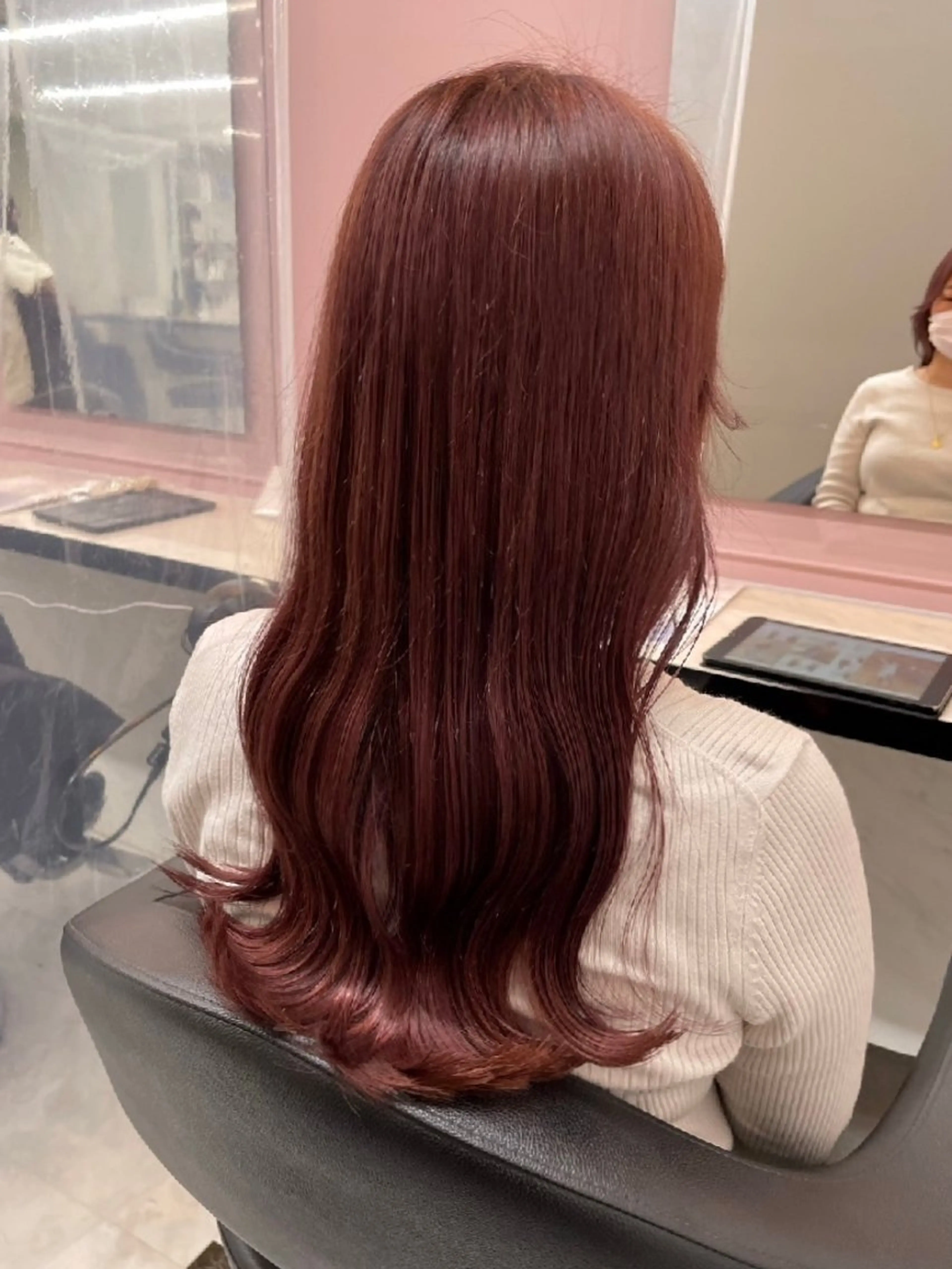 カラー ロング ヘアアレンジ ブラウンカラー 透明感カラー オレンジ ピンクカラー ロング 銀座/ショート/ メンズ/HINOKIのヘアスタイル