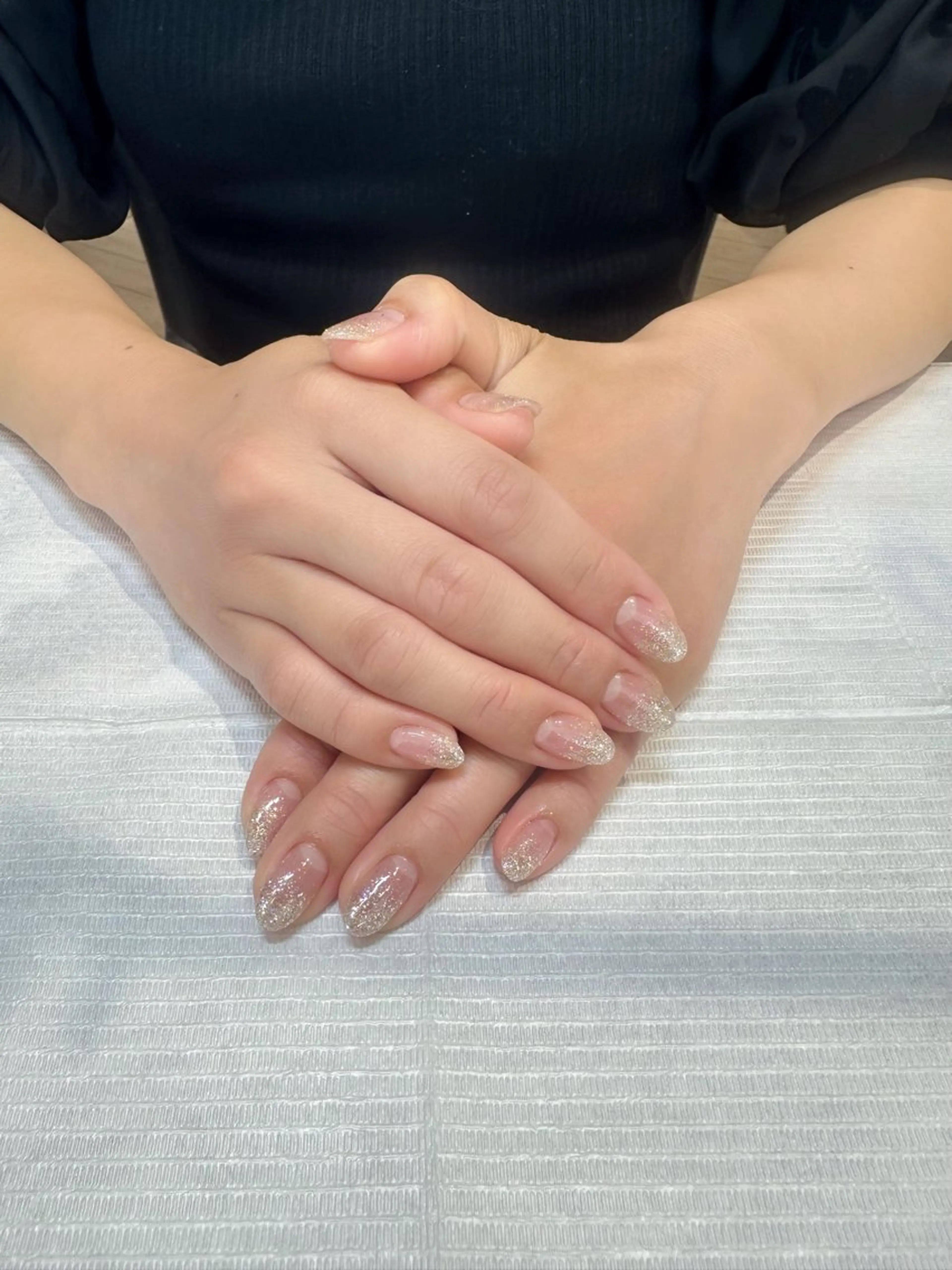 パラジェル🩵オフありラメグラデーション🩵の写真