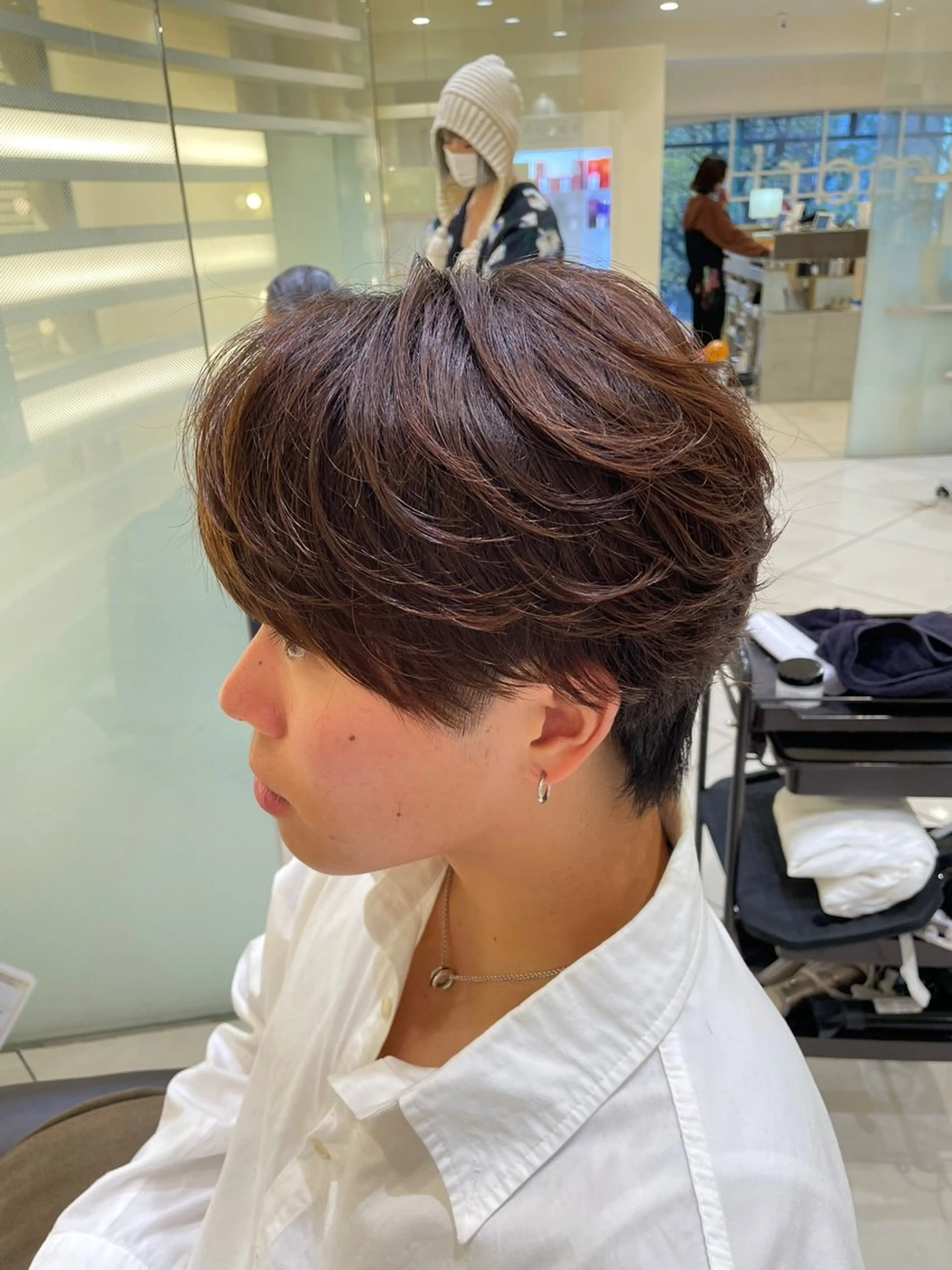 メンズ マッシュ メンズパーマ カット パーマ メンズ縮毛矯正 ブリーチカラー/まやのヘアスタイル