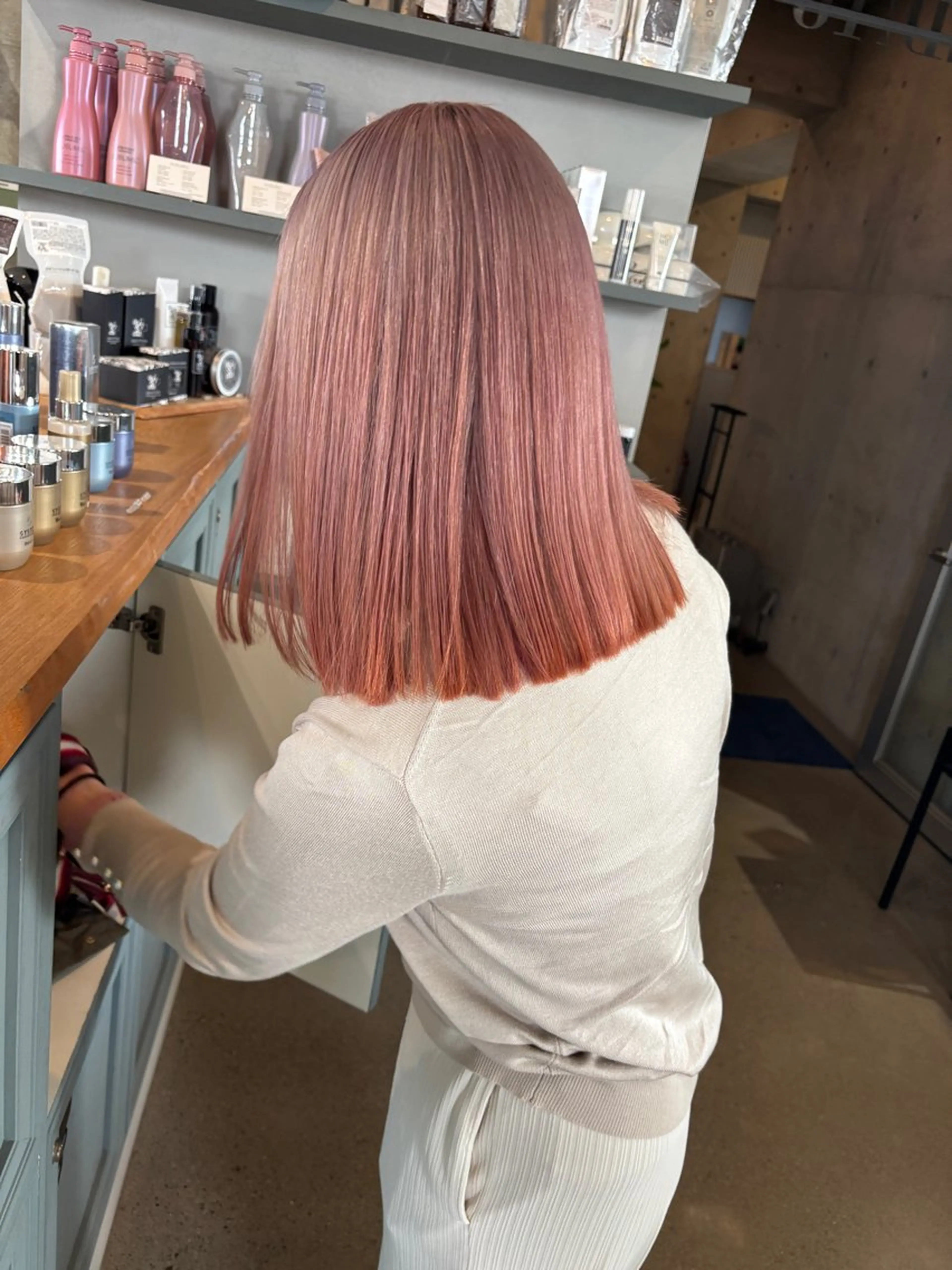 セミロング カラー カット ヘアカラー トリートメント ✨韓国ヘア/やすよ/ 透明感/レイヤー✨のヘアスタイル