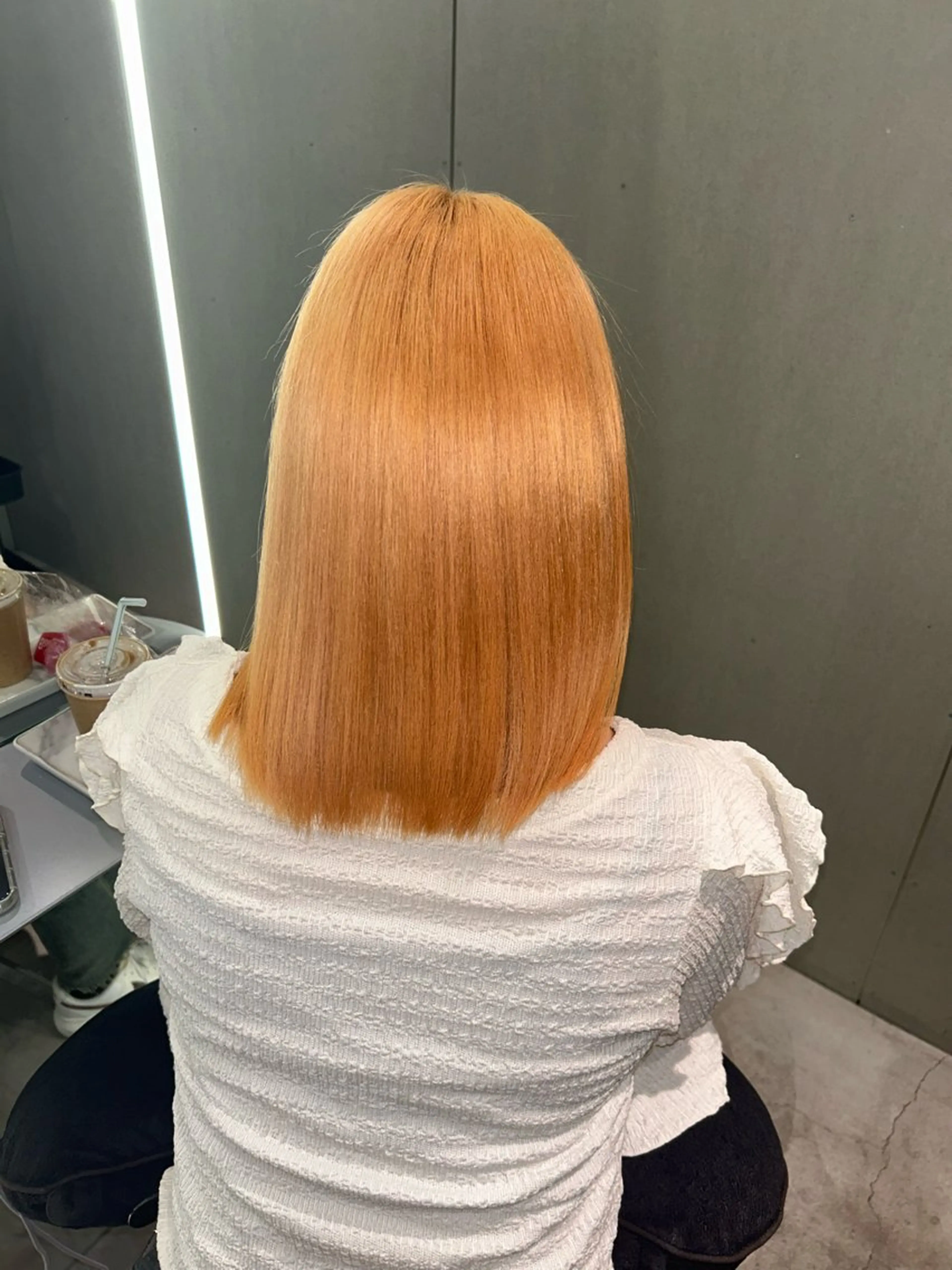 ミディアム カラー オレンジ ヘアカラー GEM/名駅 wakanaのヘアスタイル