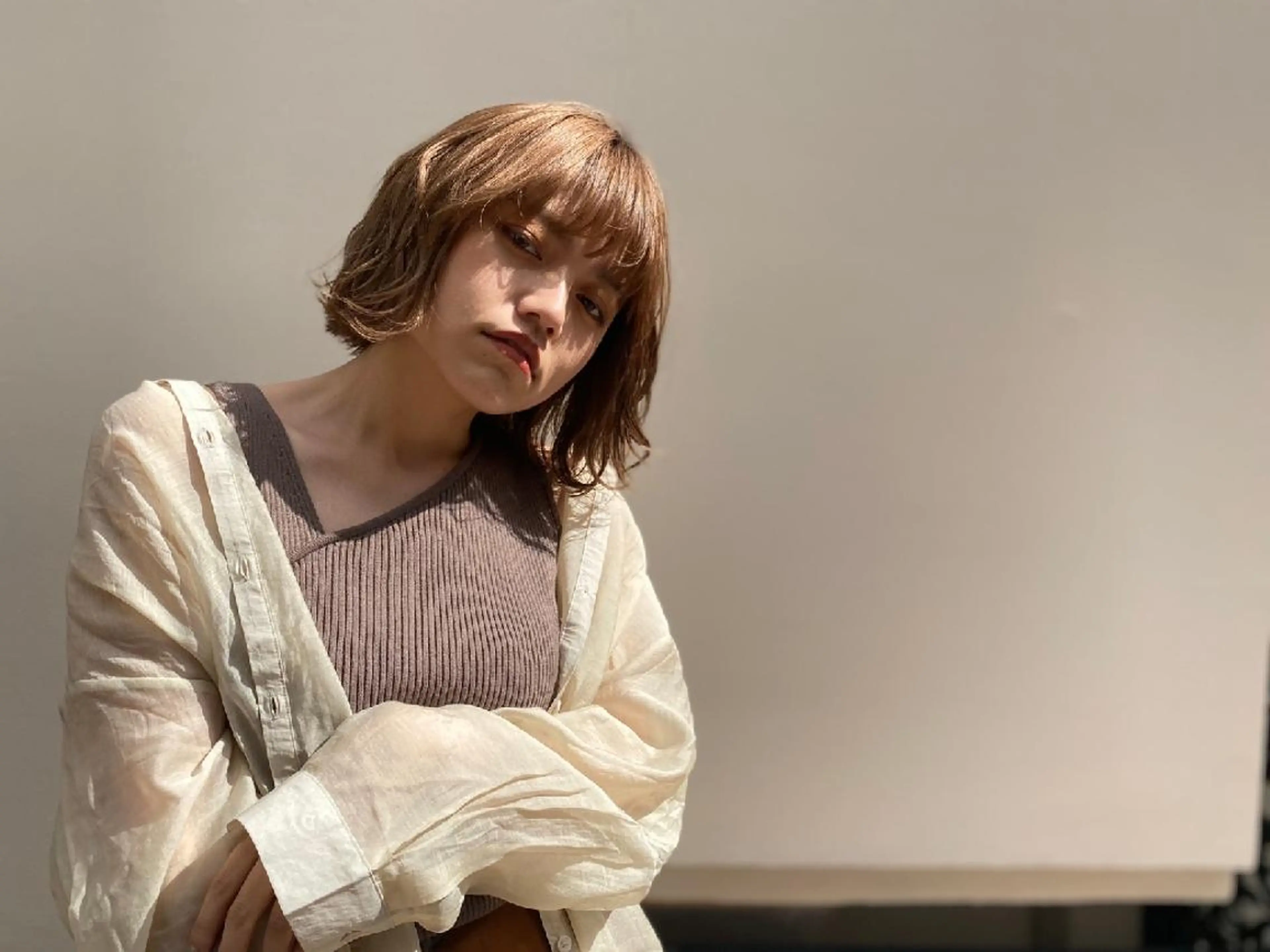 ショート ⭕鏡のような劇艶× 自然なストレート⭕️のヘアスタイル