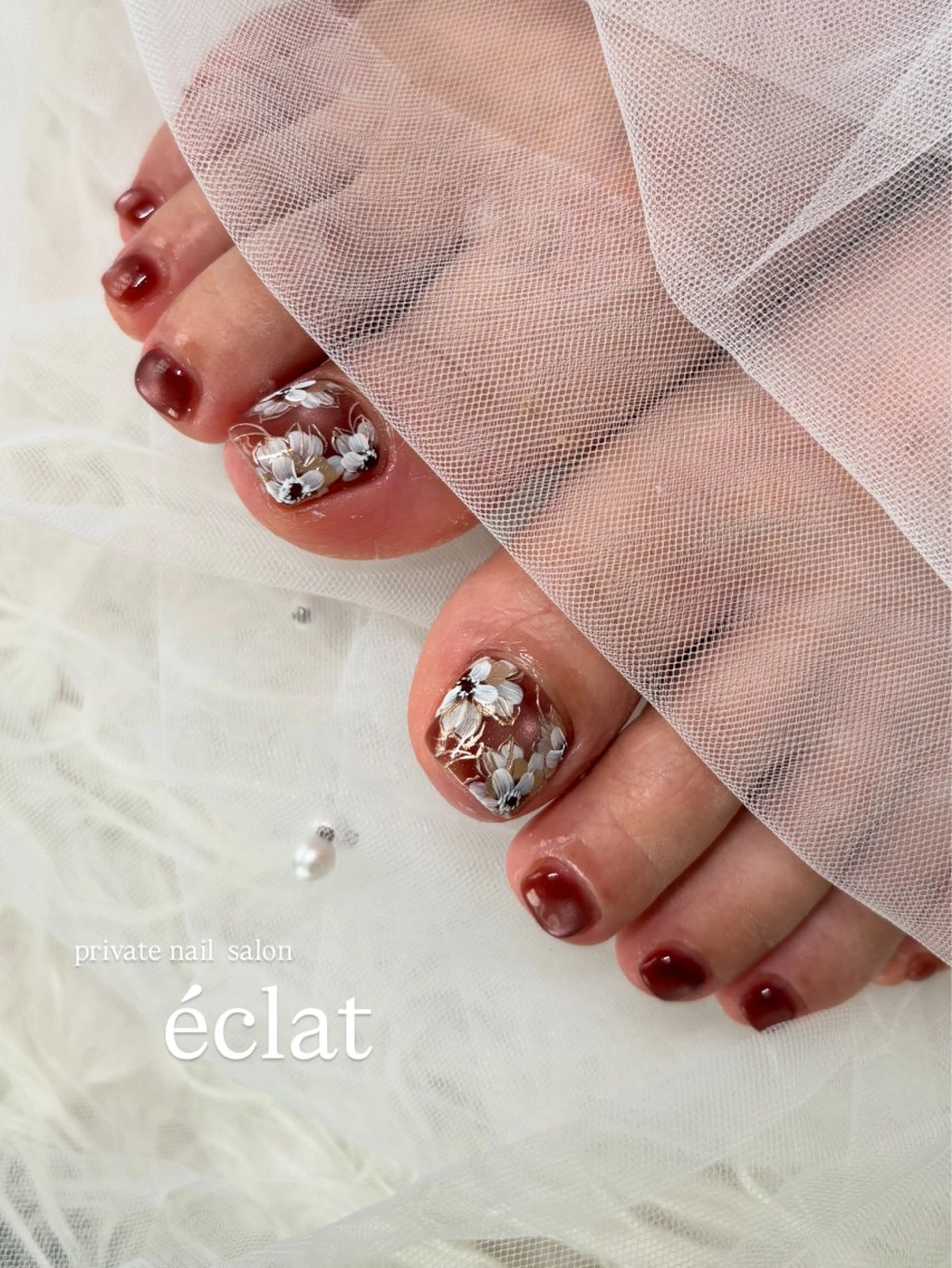 ネイル フラワーネイル フットネイル éclat所属・éclat エクラのネイルデザイン