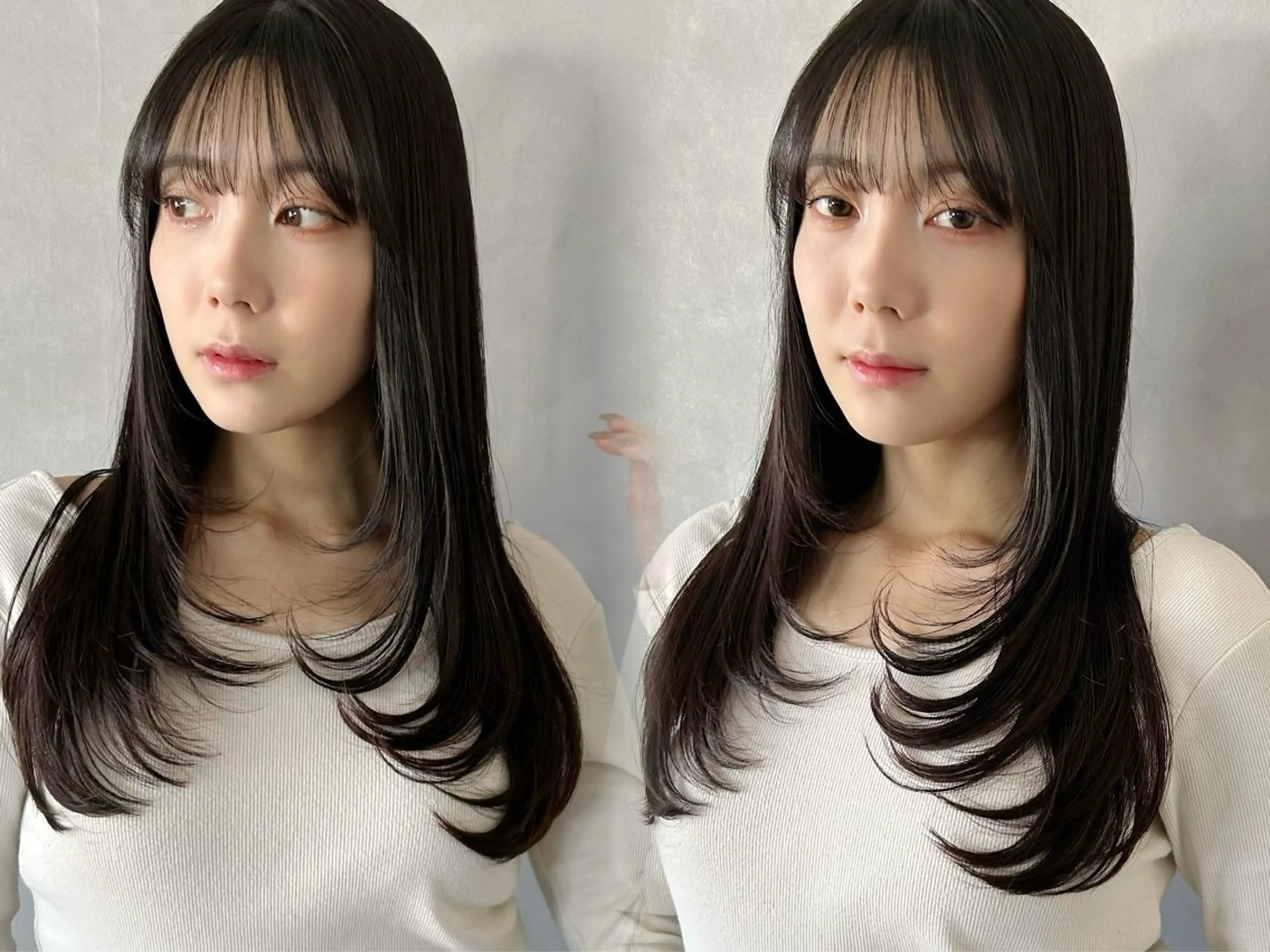 ミディアム カラー ミディアムレイヤー レイヤーカット カット ヘアカラー 池袋レイヤーカット/ 顔まわりtaigaのヘアスタイル