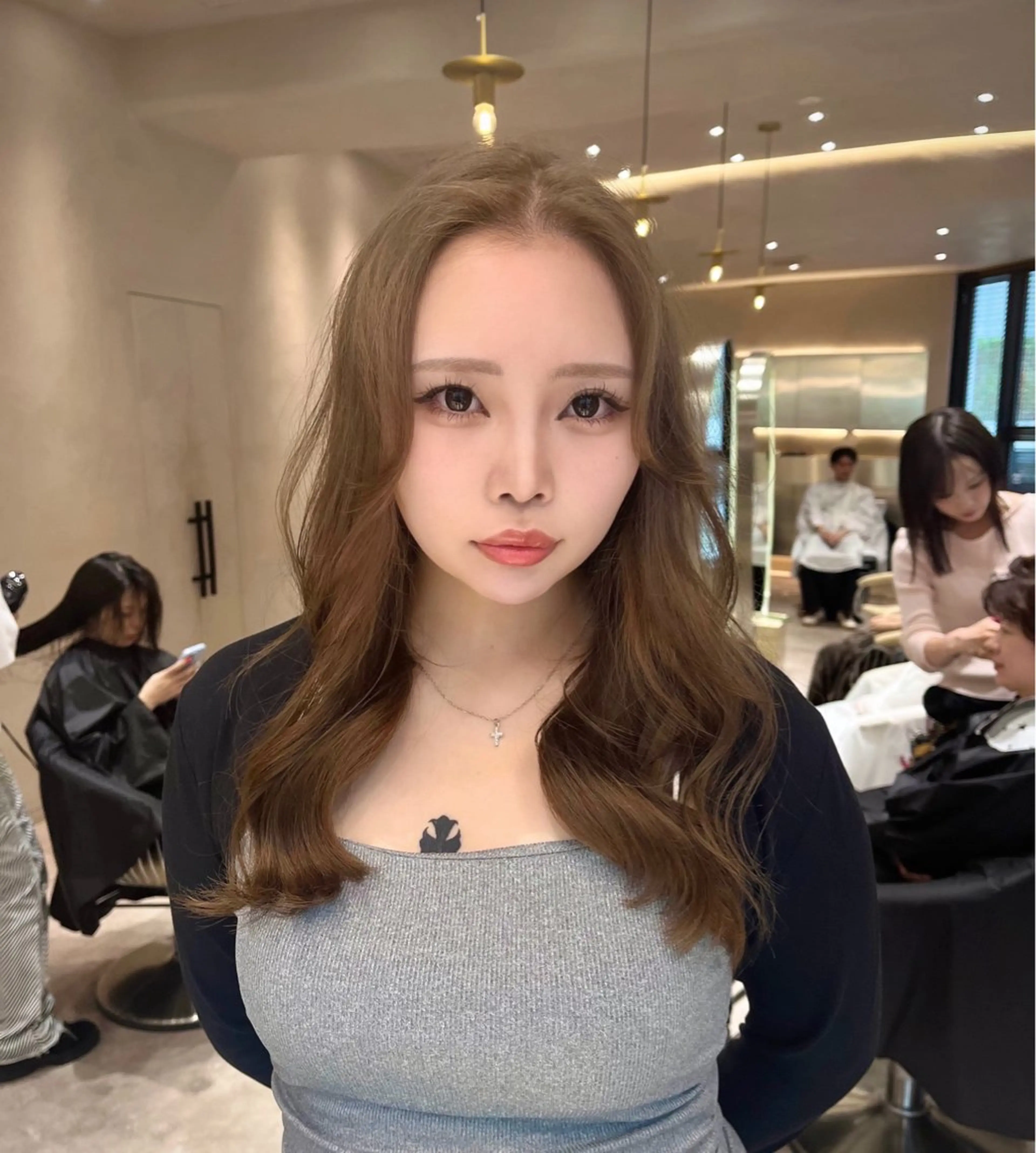 カラー カット ヘアカラー トリートメント 韓国ヘア/ベージュ カラー/髪質改善/涼のヘアスタイル