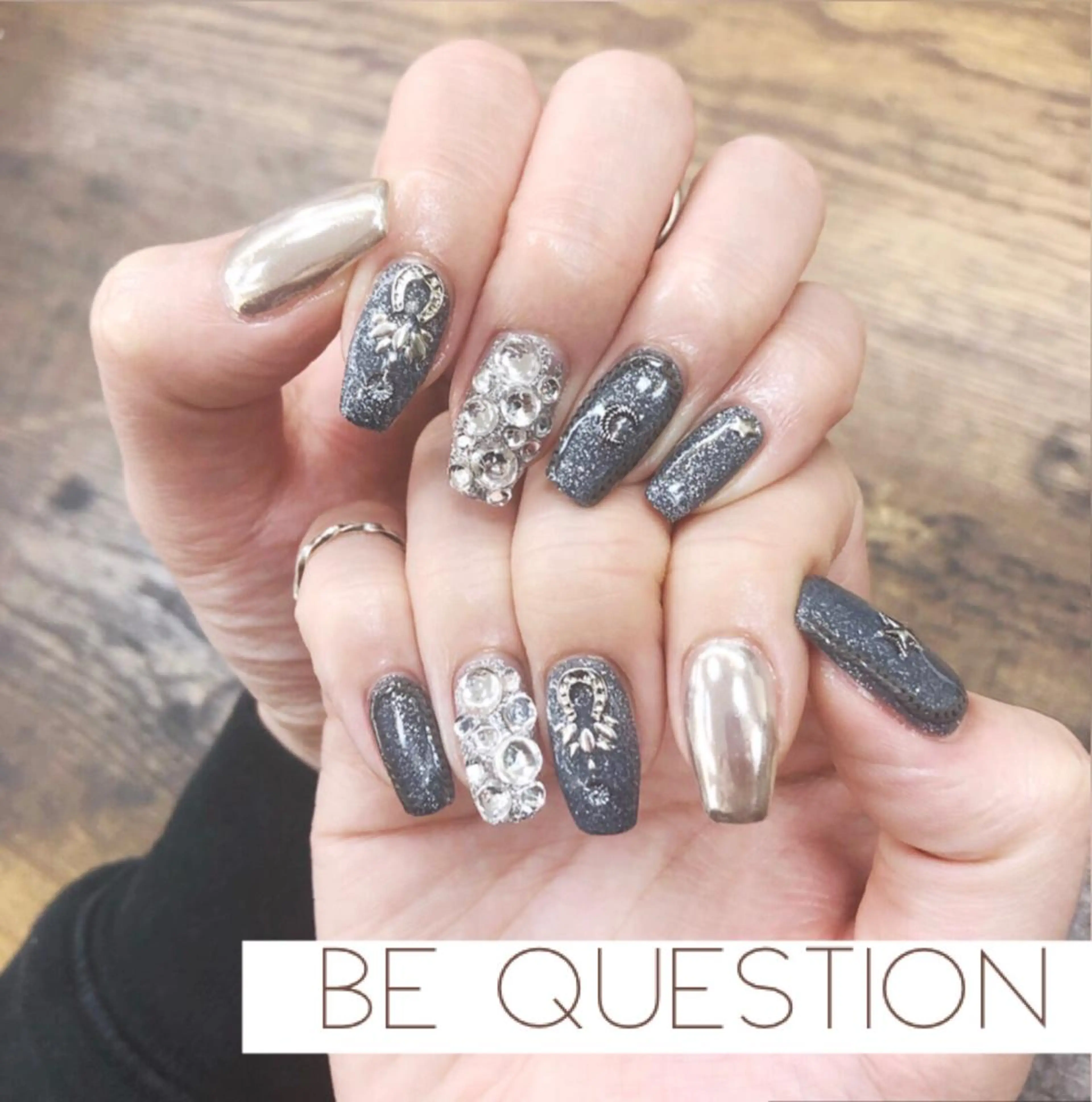 ネイル ミラーネイル シンプルネイル ueki junのネイルデザイン