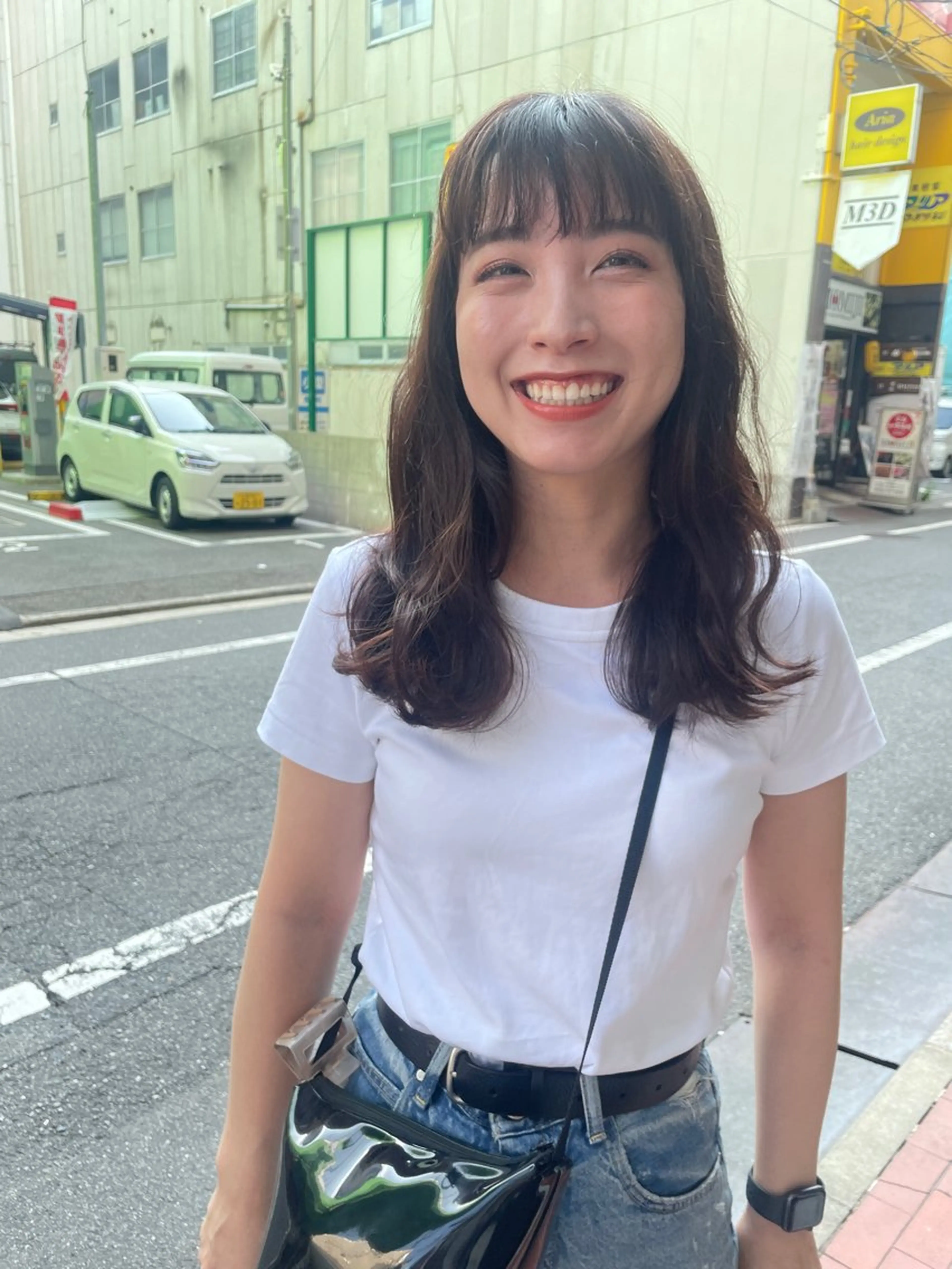 ロング カラー カット ヘアカラー トリートメント さの あやねのヘアスタイル