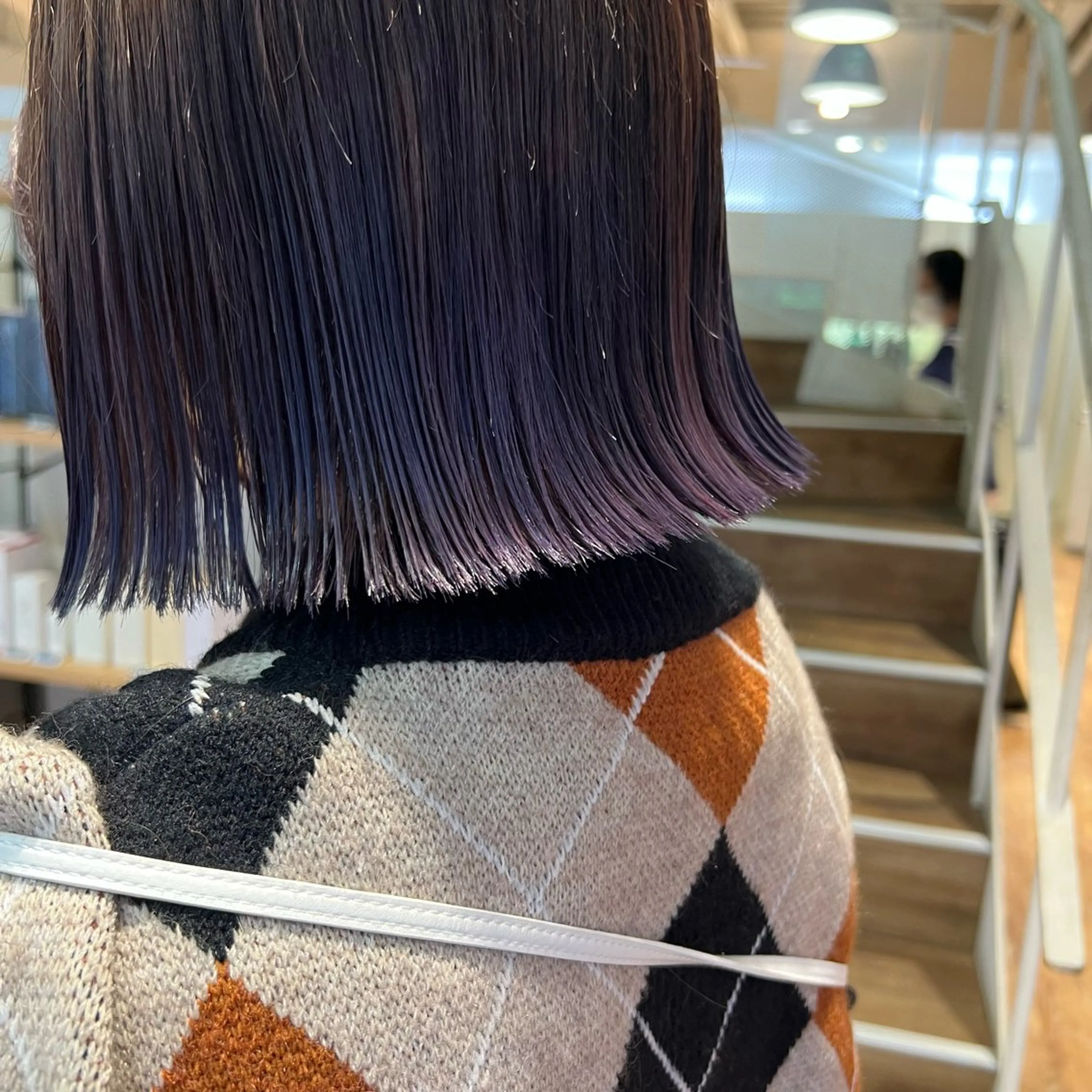 ミディアム カラー 切りっぱなしボブ ラベンダーカラー ラベンダーピンク ピンクカラー ボブ カット インナーカラー♡ Nanakoのヘアスタイル