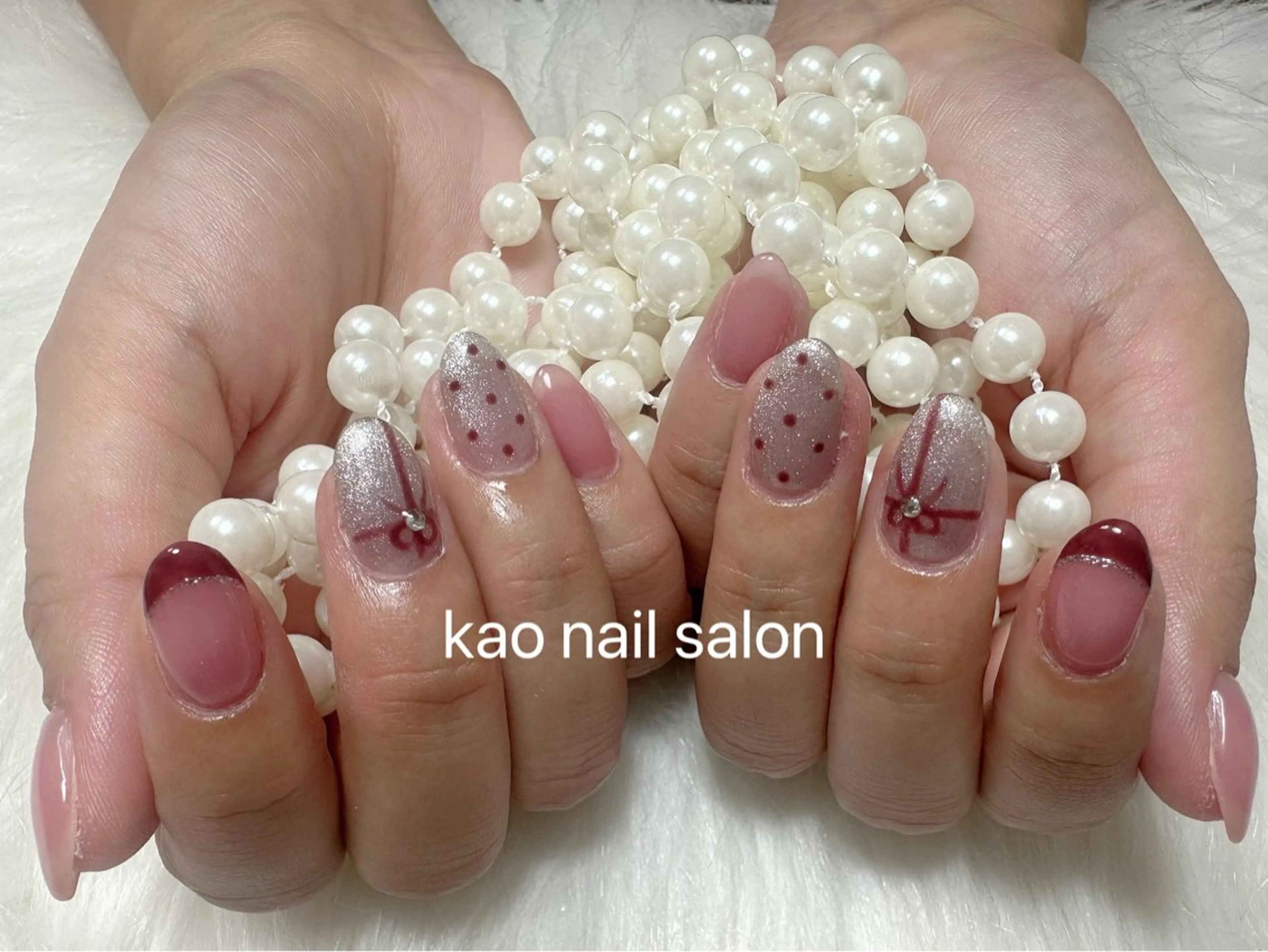 ネイル ハンドネイル kao nail マグネット/長さだしのネイルデザイン
