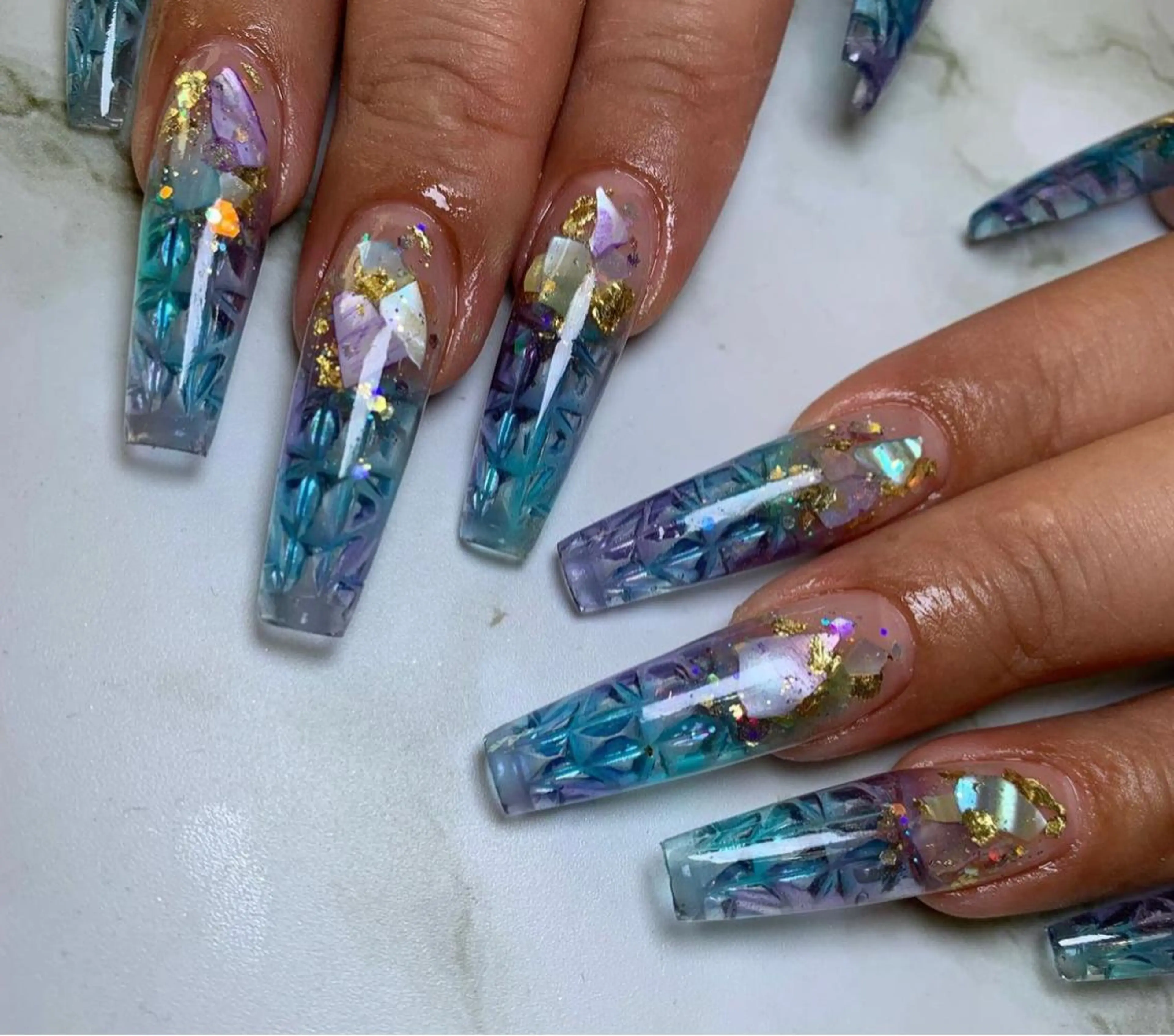 話題✨ステンドグラスネイル✨の写真