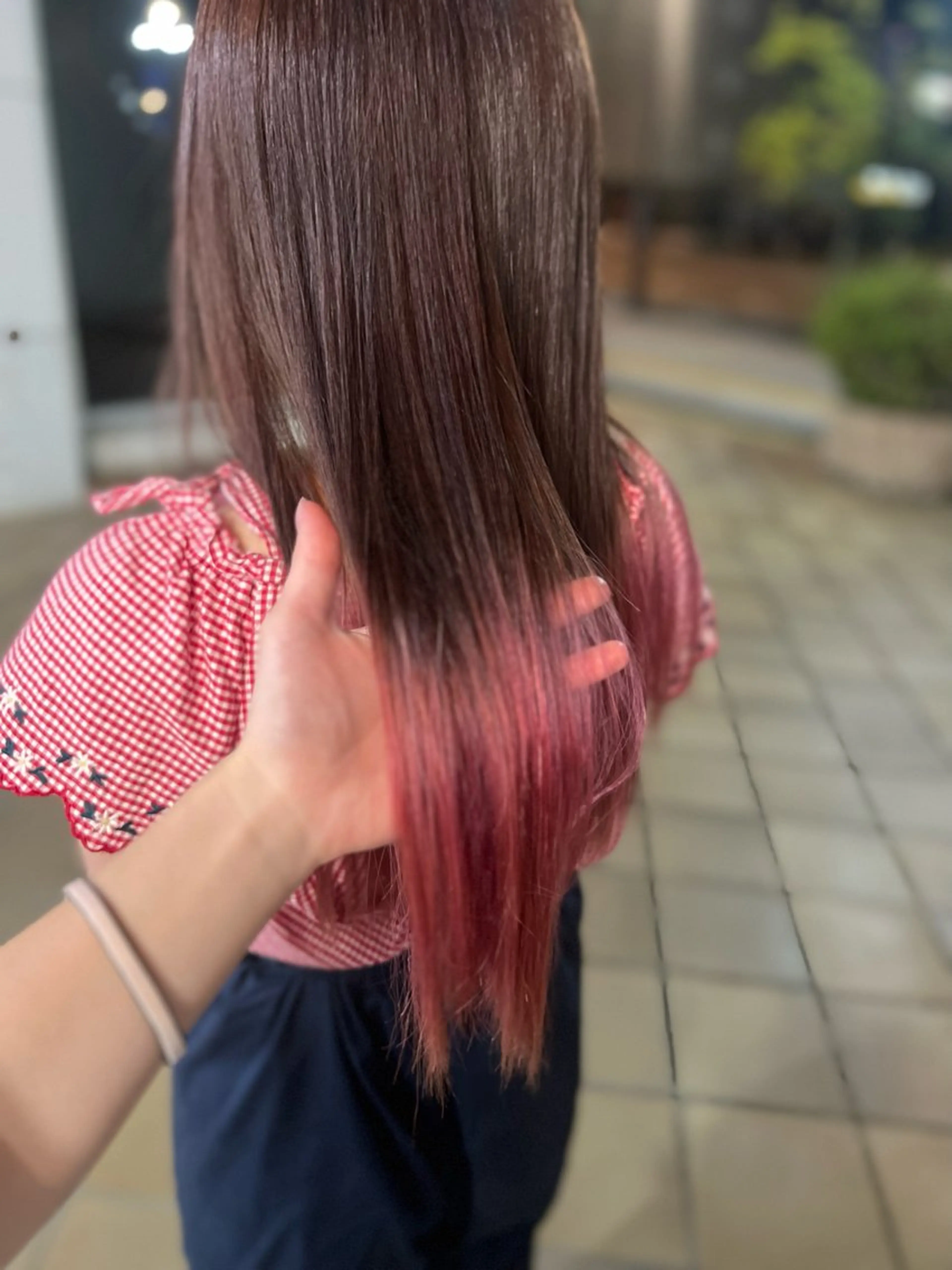 ロング カラー ブリーチ ピンクカラー 藤川 瑛梨奈のマツエク・マツパデザイン