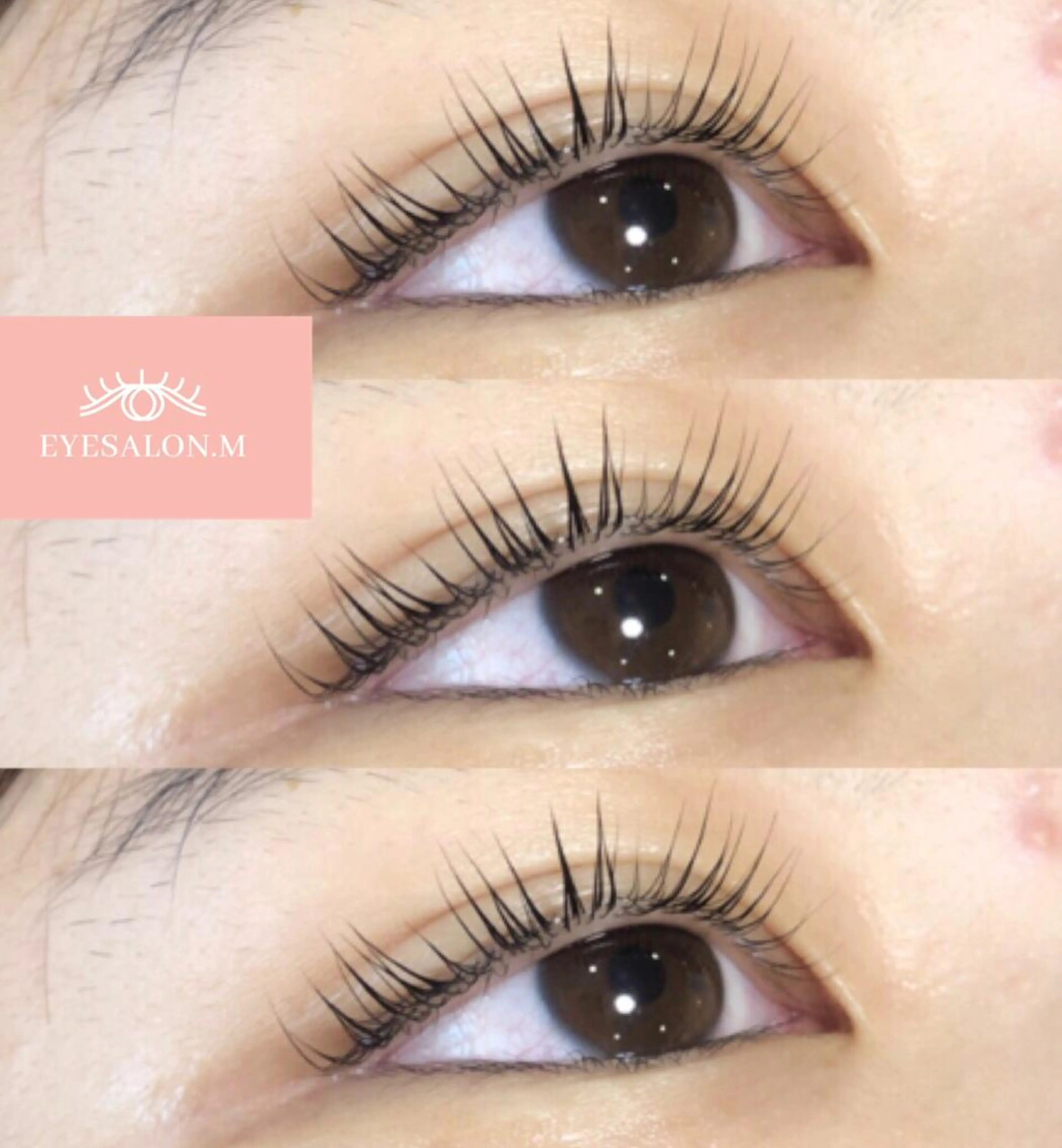 マツエク・マツパ パリジェンヌラッシュリフト 一重×まつ毛パーマ eyeriche .のマツエク・マツパデザイン