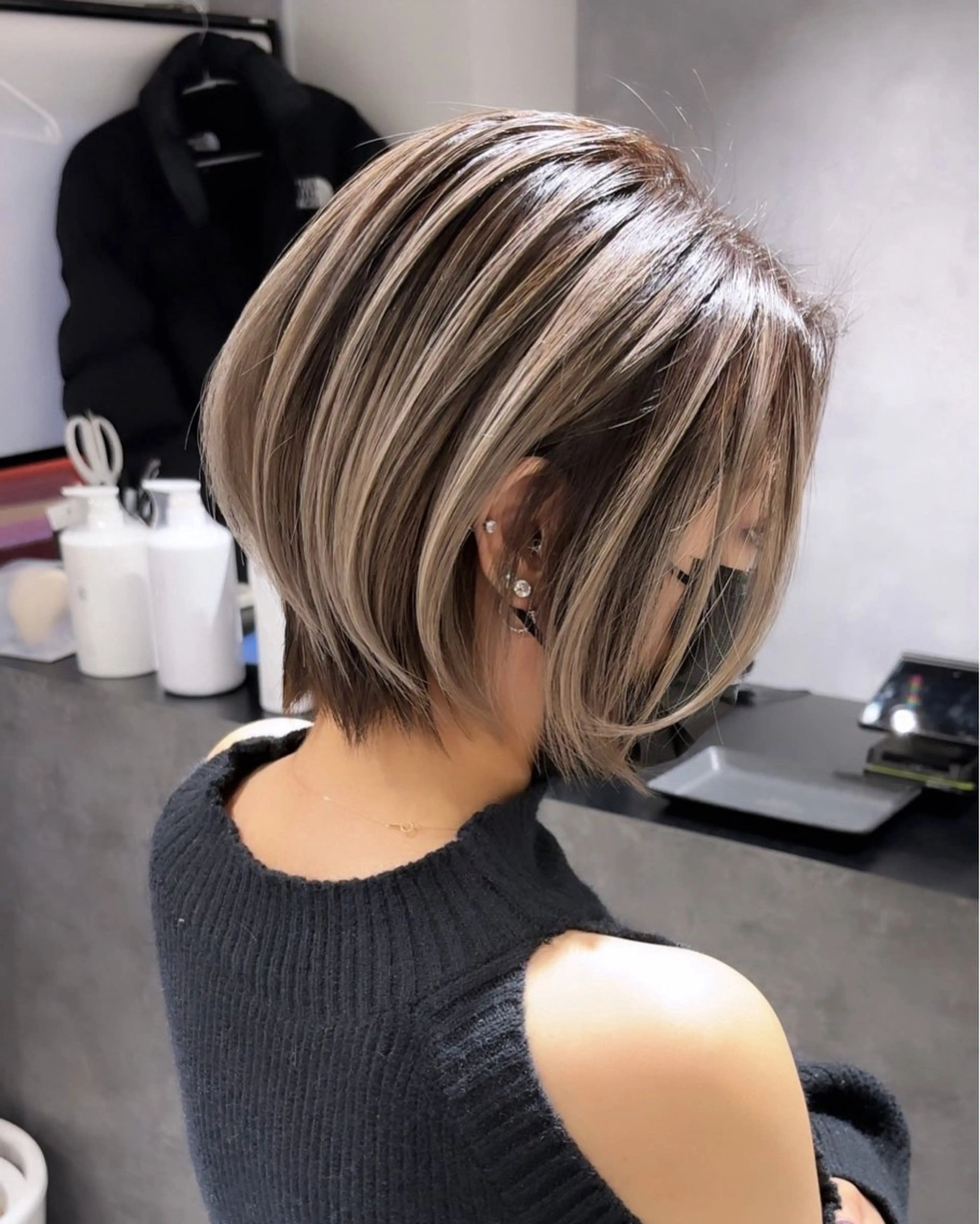 ショート ショートヘア yosuke 梅田/バレイヤージュのヘアスタイル