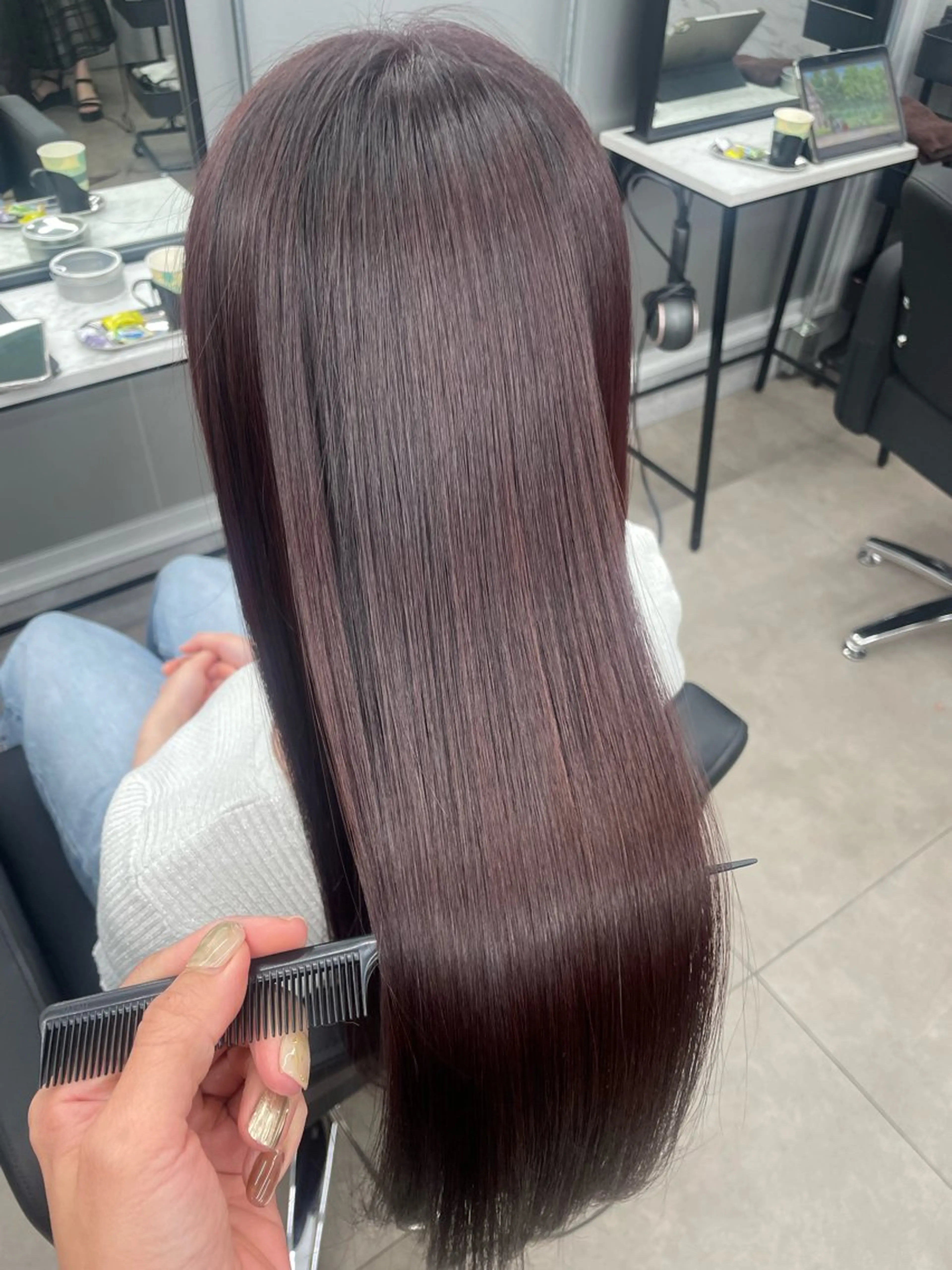 ロング カラー ヘアアレンジ カット ヘアカラー トリートメント ヘッドスパ ヘアセット 髪質改善/縮毛/新宿 🫧SUZUKA🫧のヘアスタイル