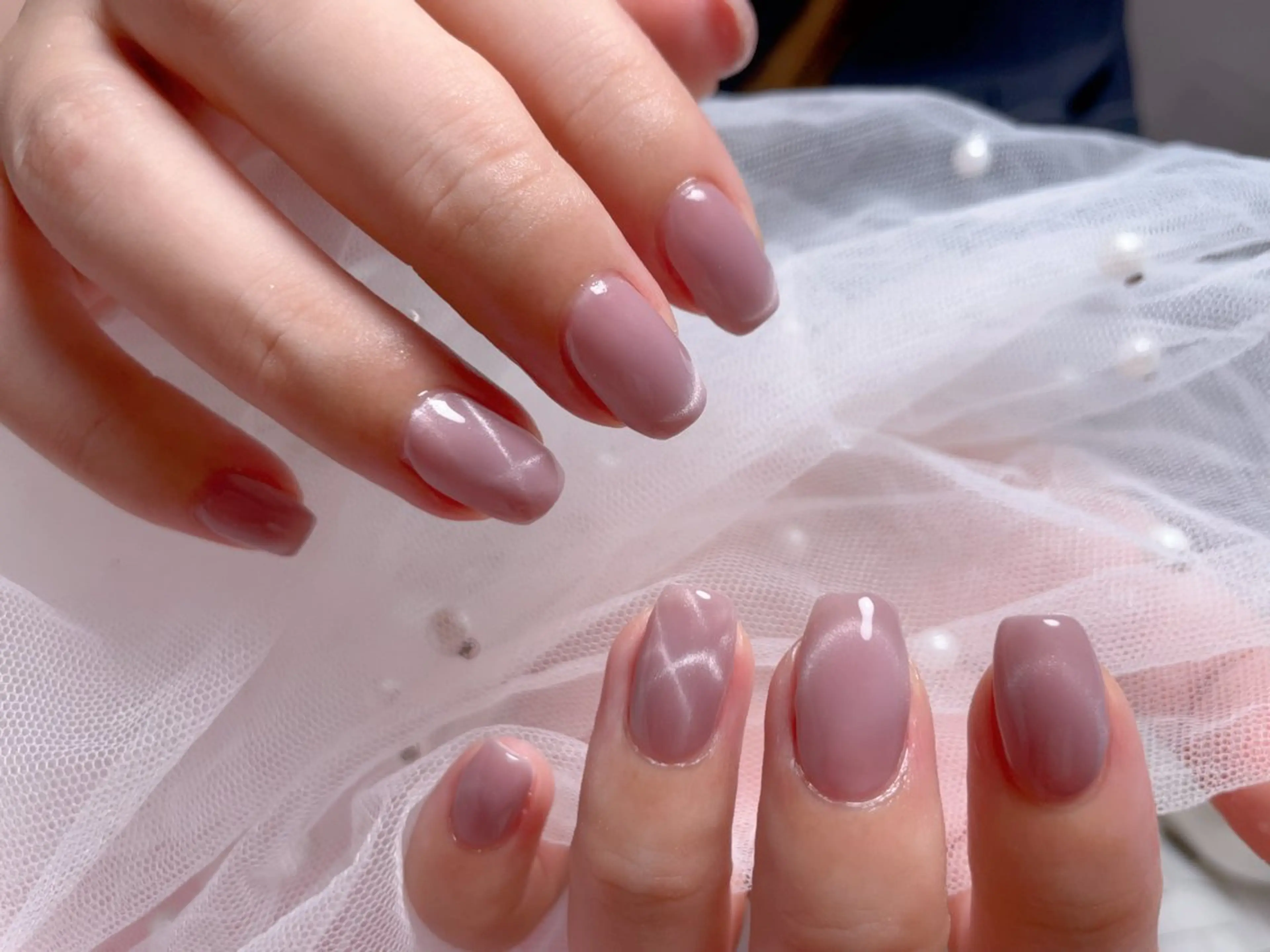 ネイル フレンチネイル マグネットネイル ニュアンスネイル オフィスネイル ワンカラーネイル ハンドネイル Mnail _KKのネイルデザイン