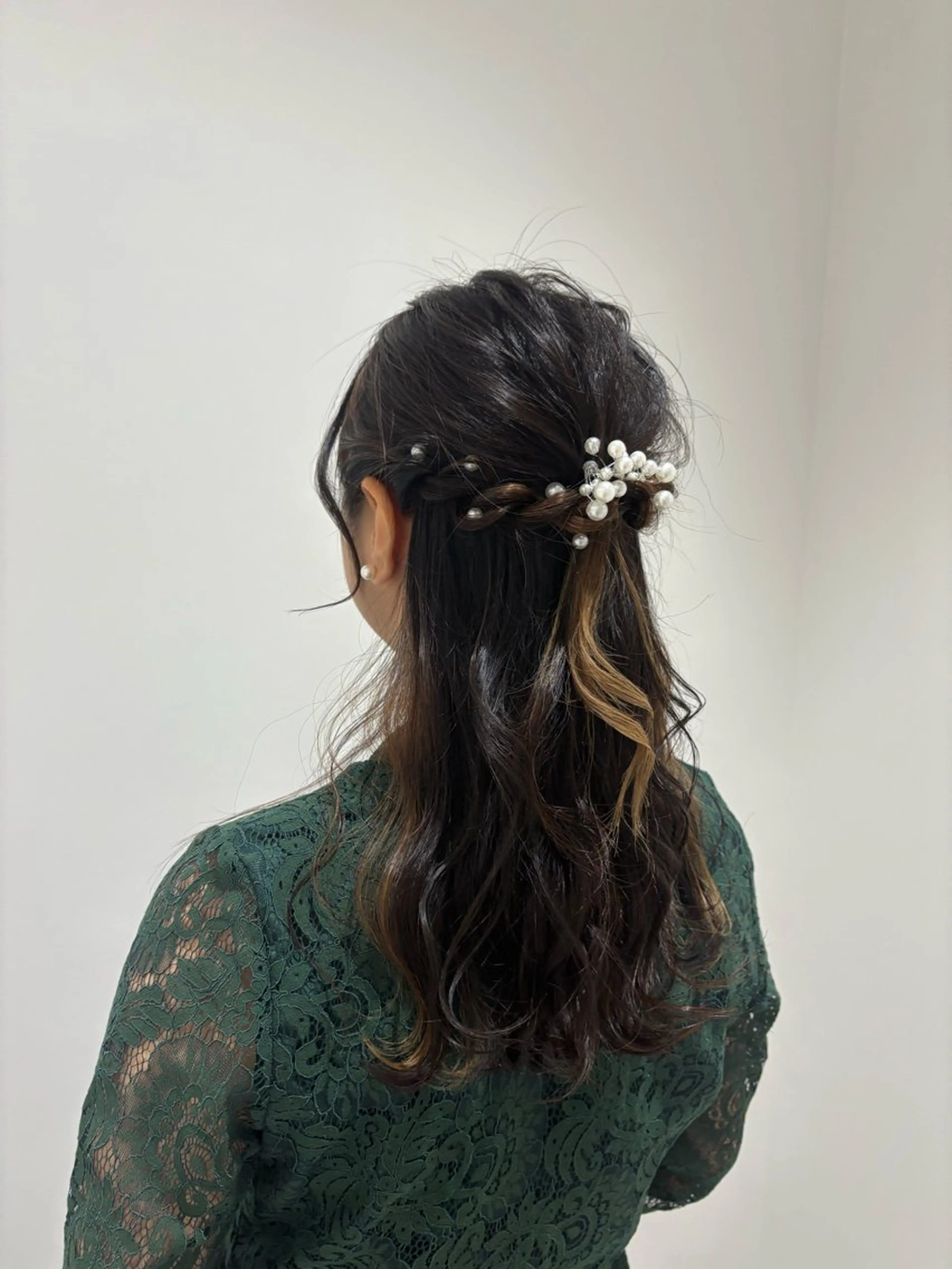 ヘアアレンジ 💗暖色/ブリーチ/ レイヤー/横浜/メイのヘアスタイル