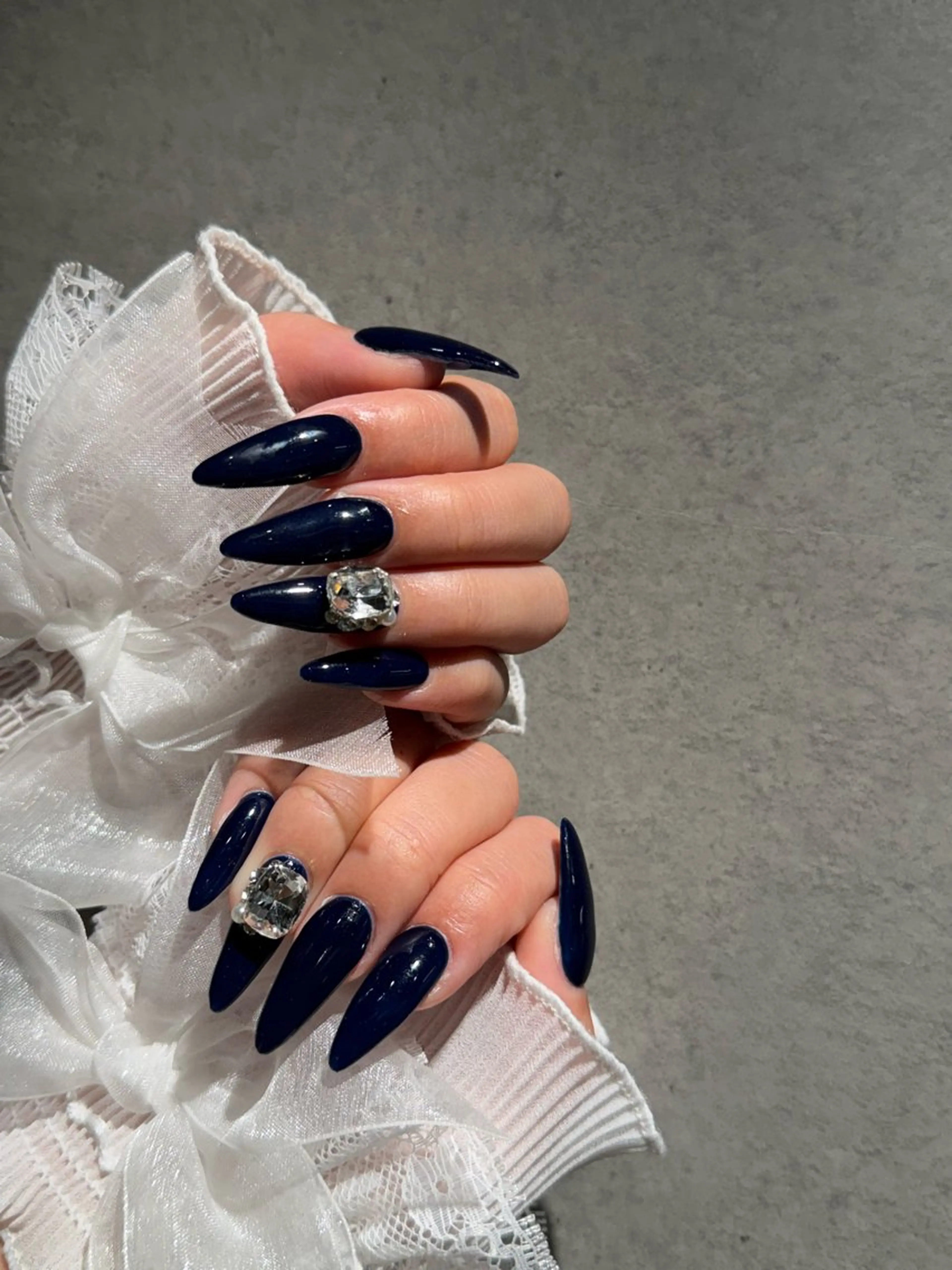 ネイル I-nailロング /ワンホン/キラキラのネイルデザイン