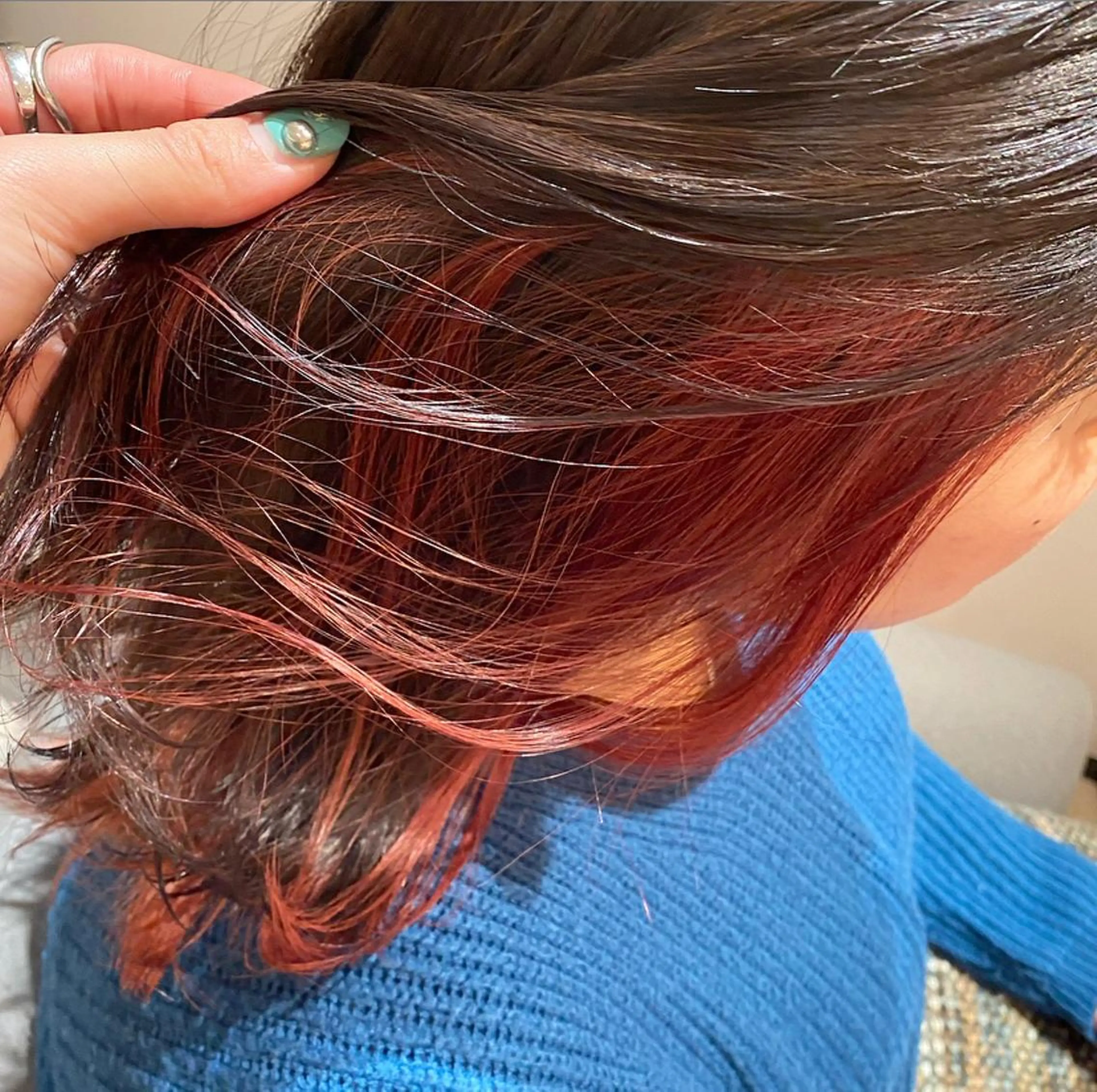 セミロング カラー ヘアカラー 🌈🌸あおき みちる🌟💗のヘアスタイル