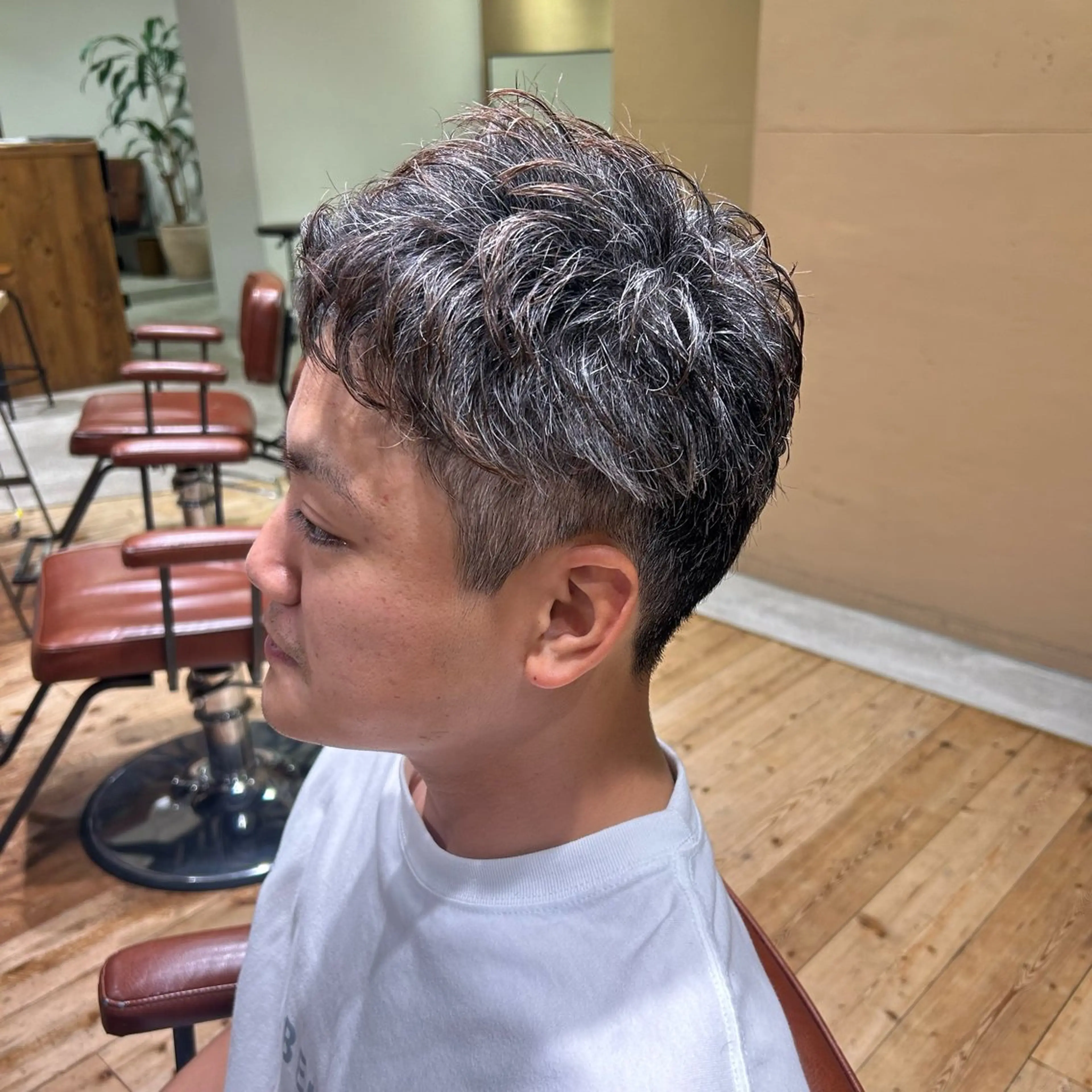 メンズ ボブレイヤー/ ブリーチ/miyuuのヘアスタイル