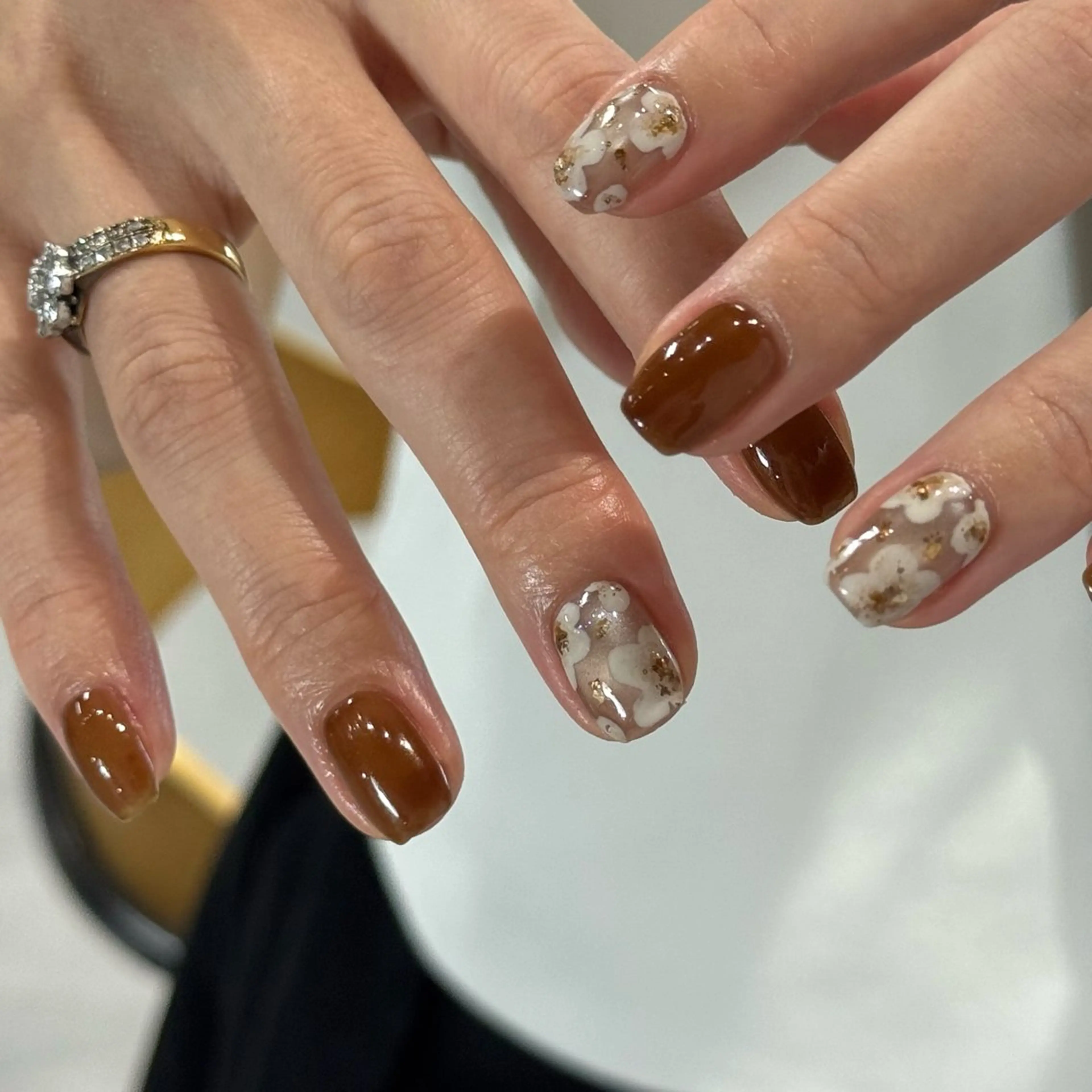 ネイル ブラウン ハンドネイル HARUKA ネイリスト福岡/薬院のネイルデザイン