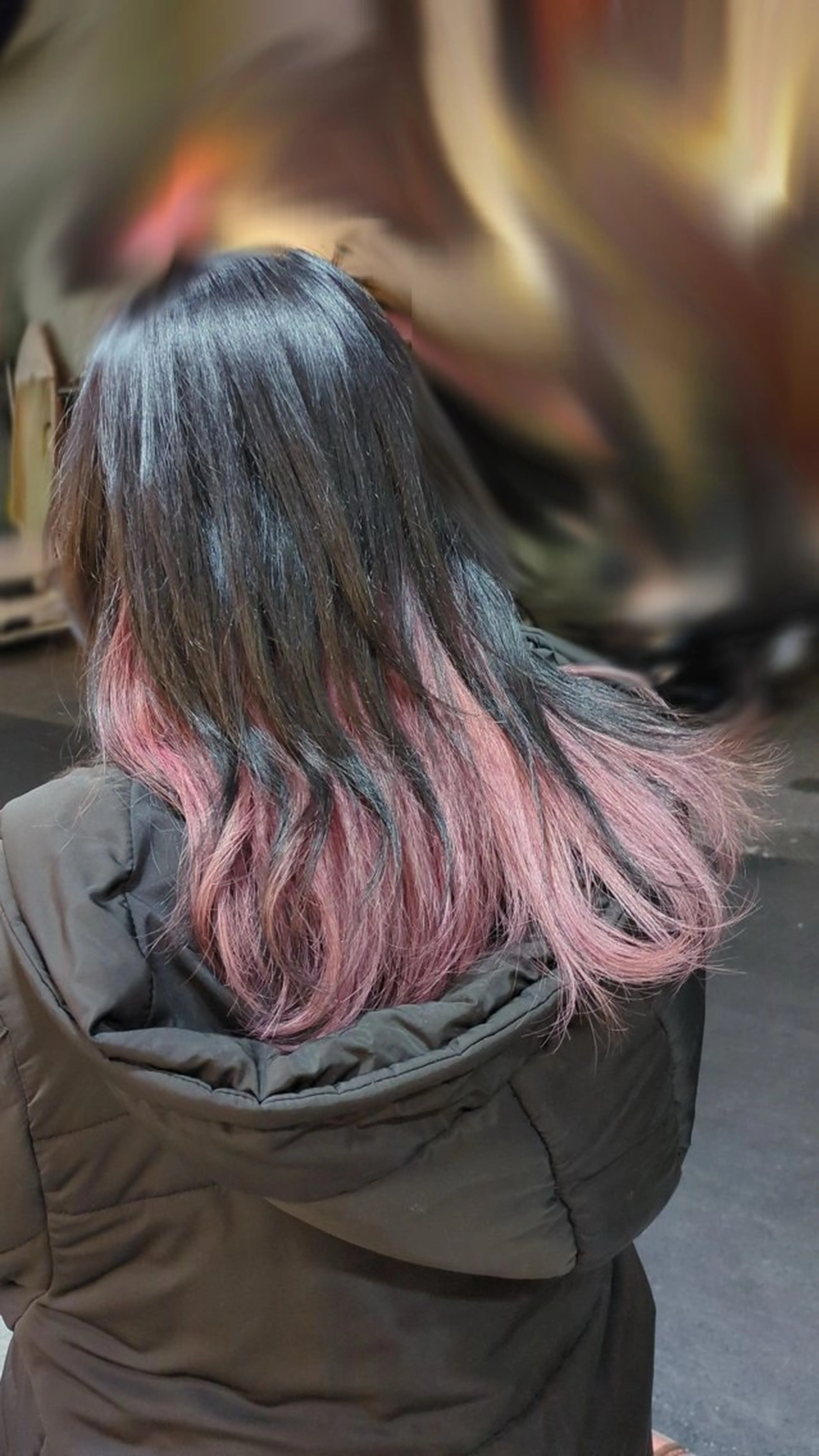 ミディアム カット ヘアカラー 樋口 莉奈のヘアスタイル