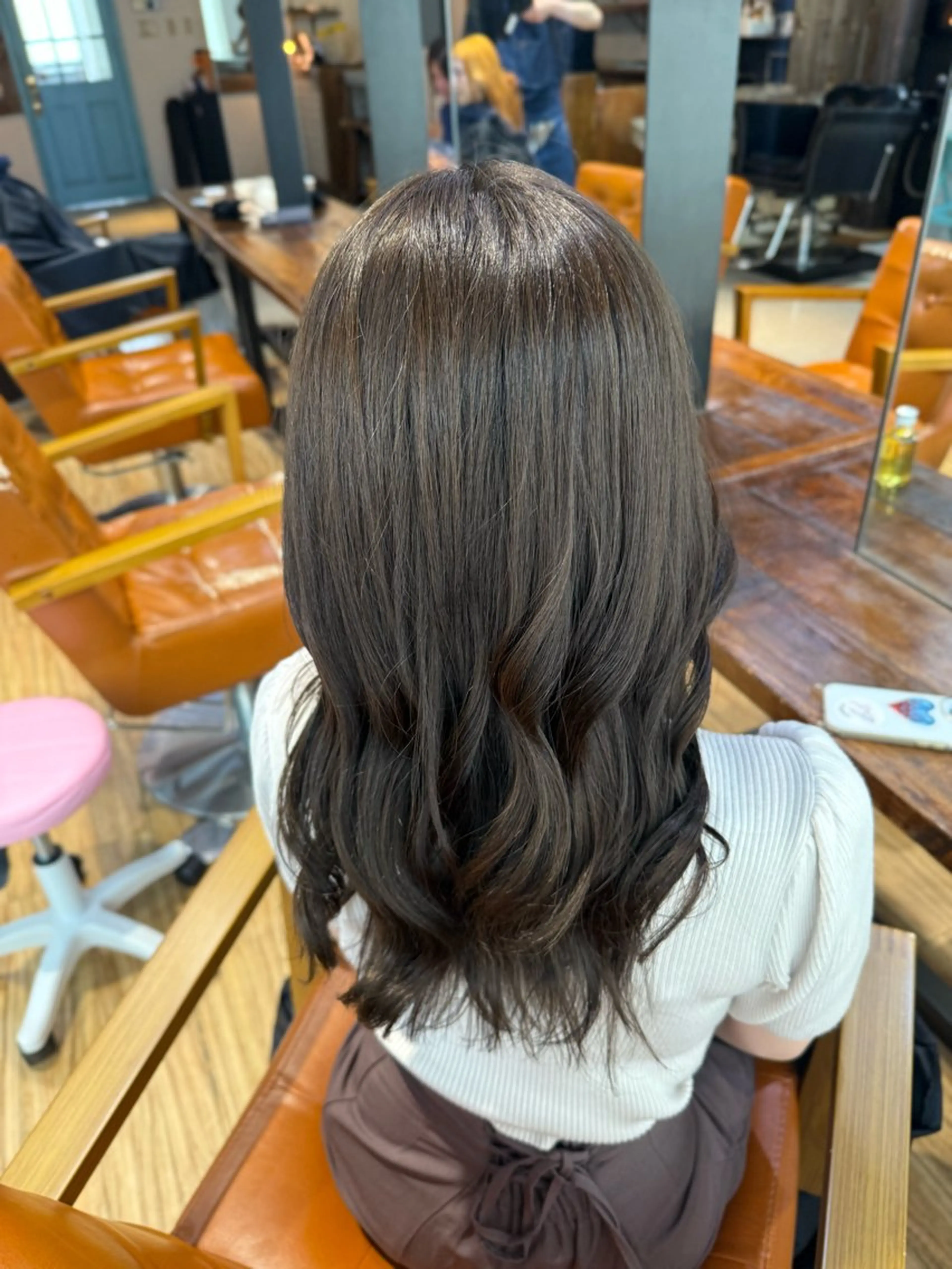 セミロング カラー ヘアアレンジ カット ヘアカラー トリートメント ヘアセット 💞艶カラー/ ブリーチ💞ユウカのヘアスタイル